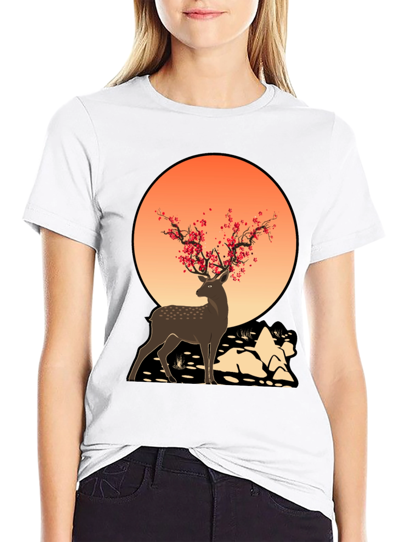 Deer and Blossom T-Shirt
