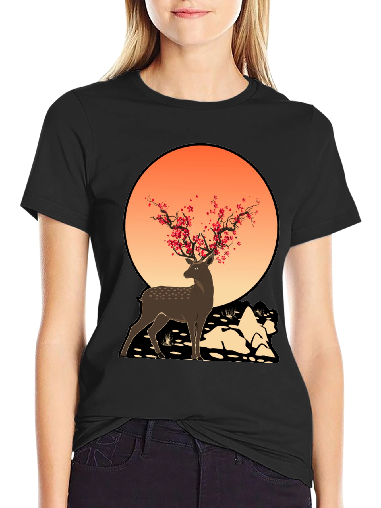 Deer and Blossom T-Shirt