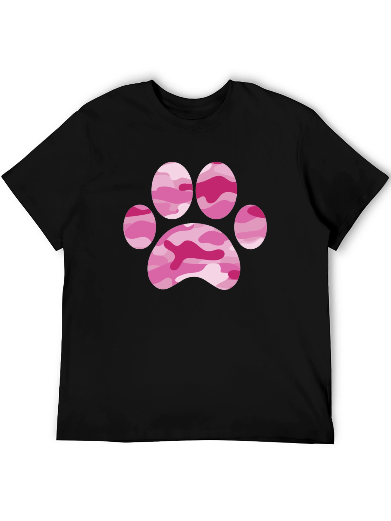 Pink Camo Paw Print Tee