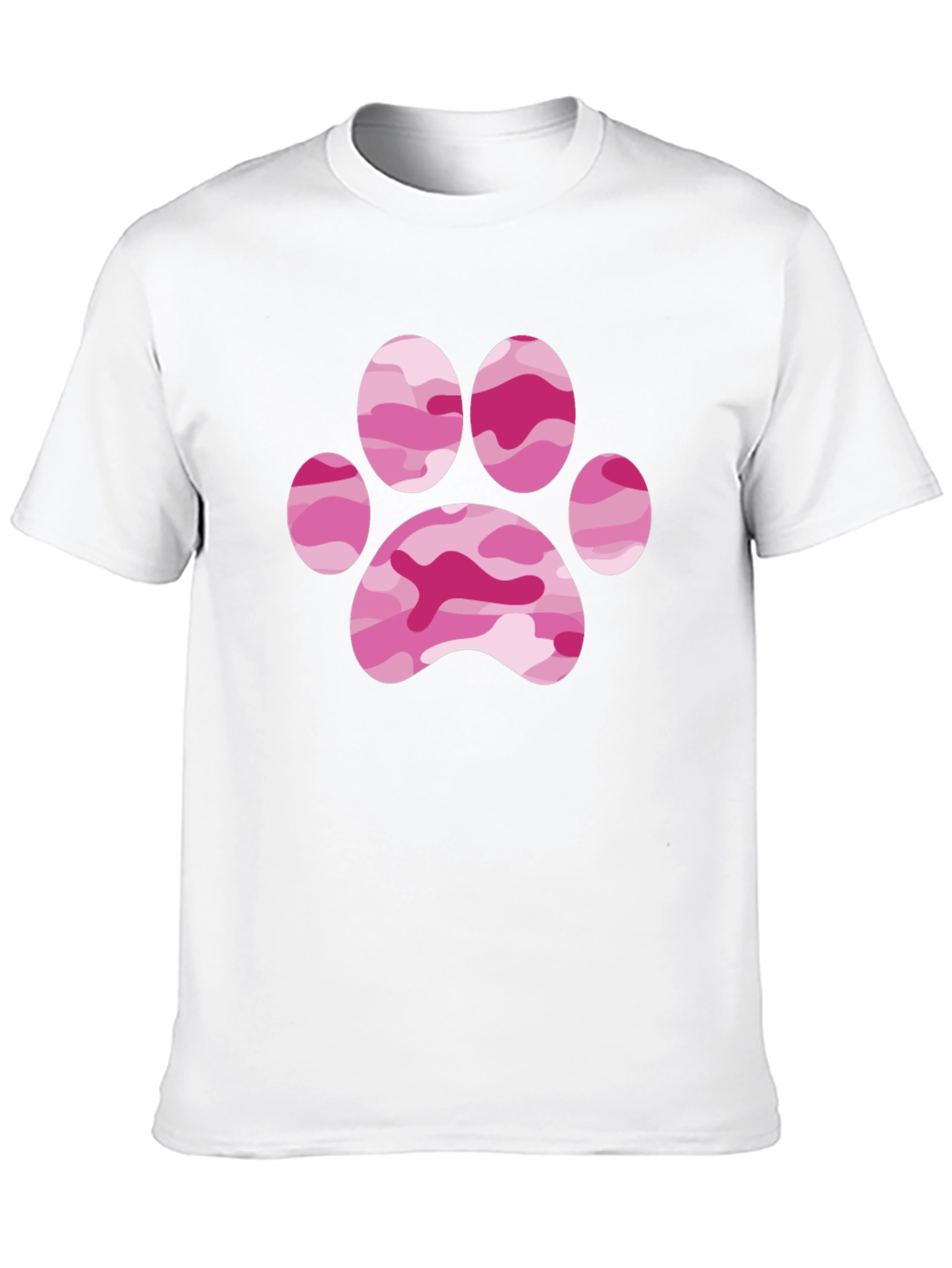Pink Camo Paw Print Tee