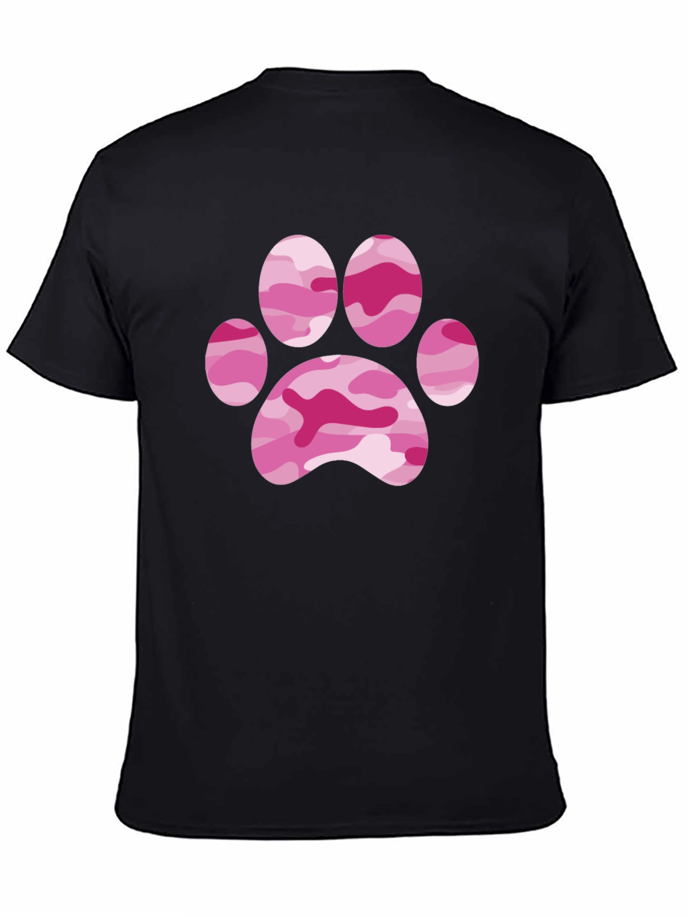 Pink Camo Paw Print Tee