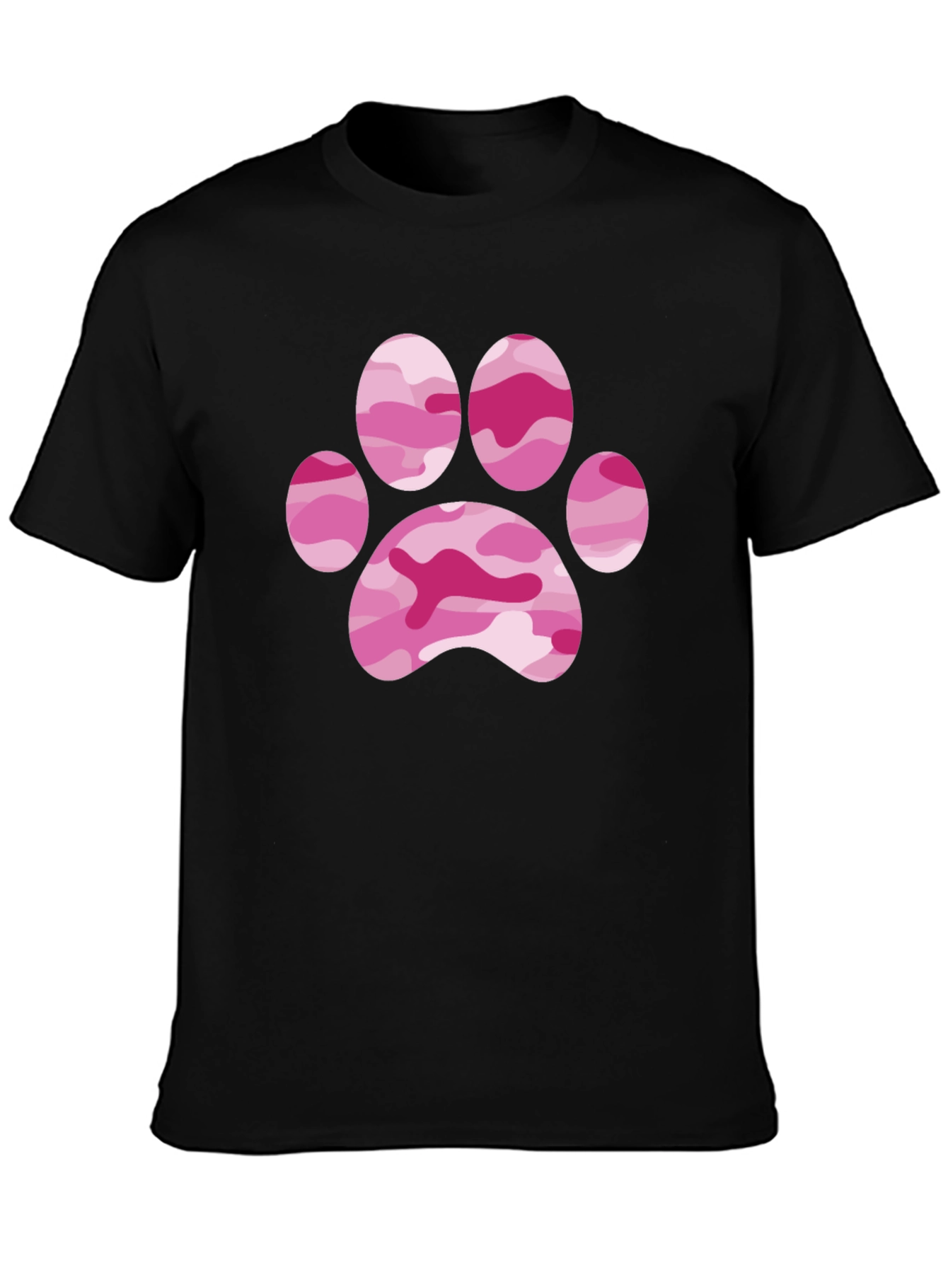 Pink Camo Paw Print Tee