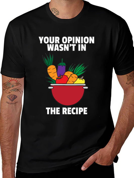Funny Vegetable Recipe Graphic T-Shirt