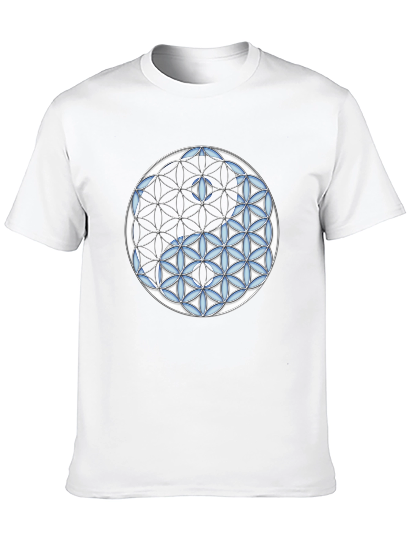 Yin Yang Flower of Life Graphic Tee - Black