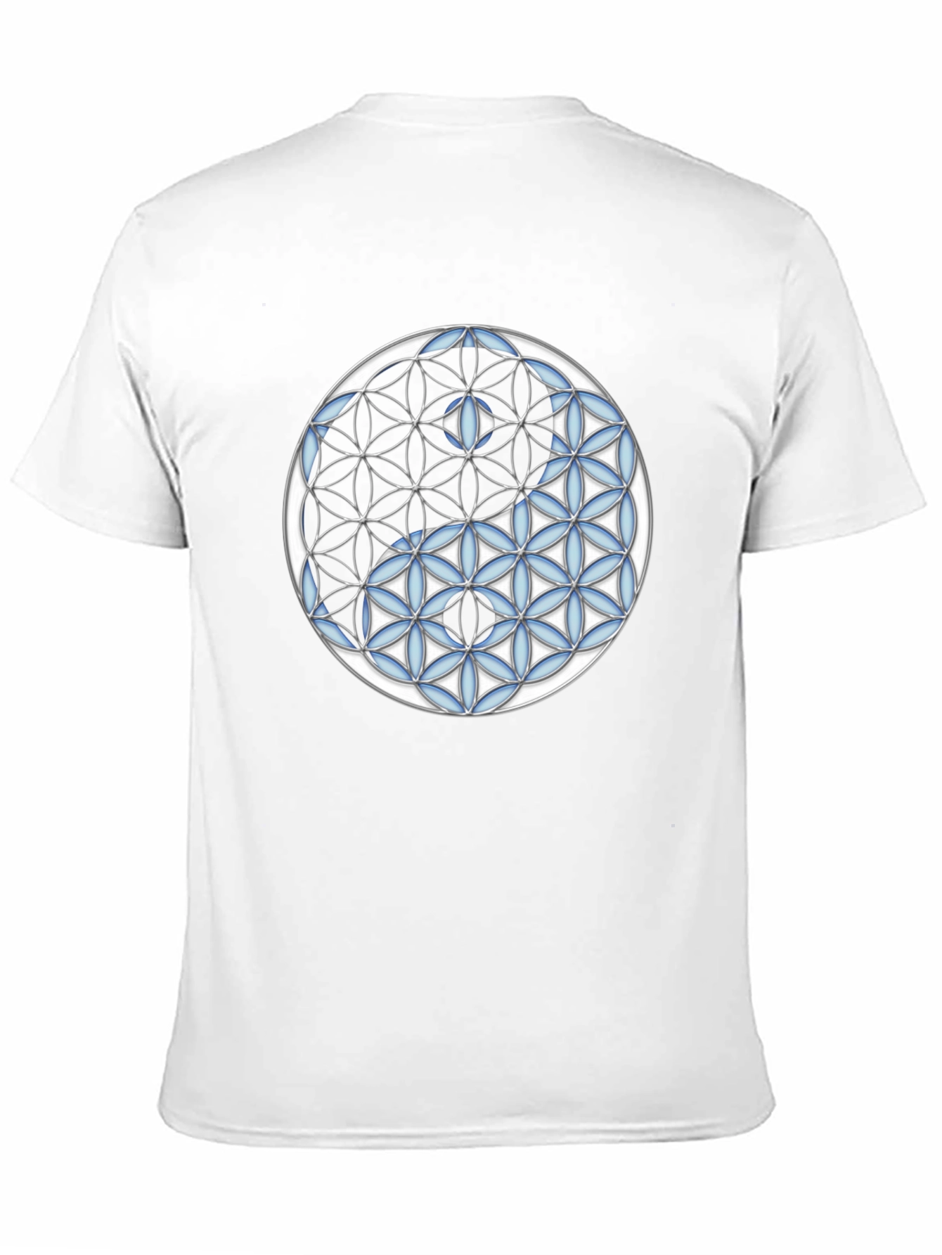 Yin Yang Flower of Life Graphic Tee - Black
