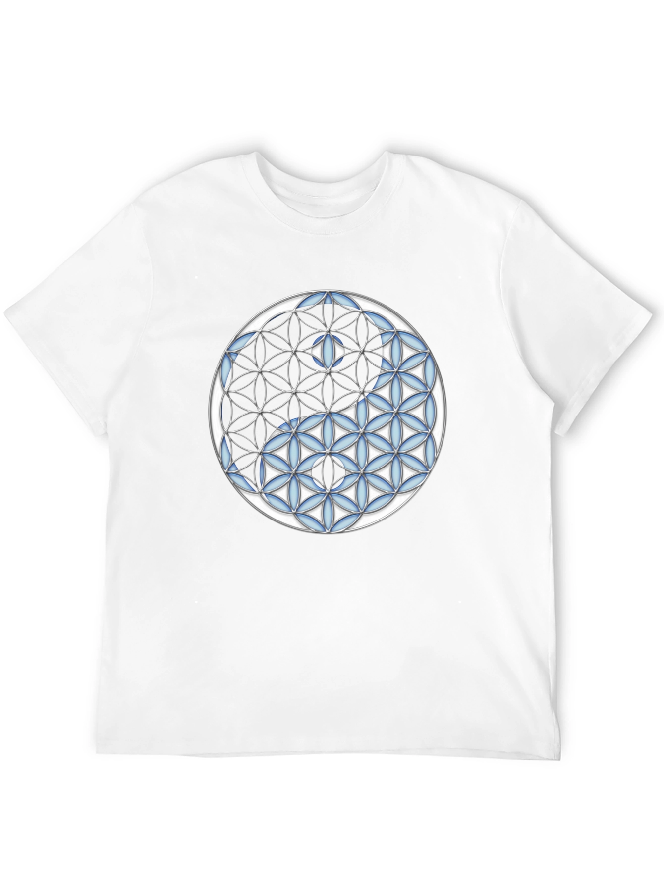 Yin Yang Flower of Life Graphic Tee - Black