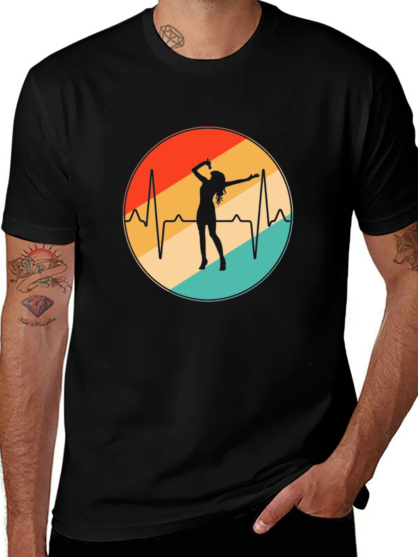Singer Heartbeat T-Shirt - Black Tee