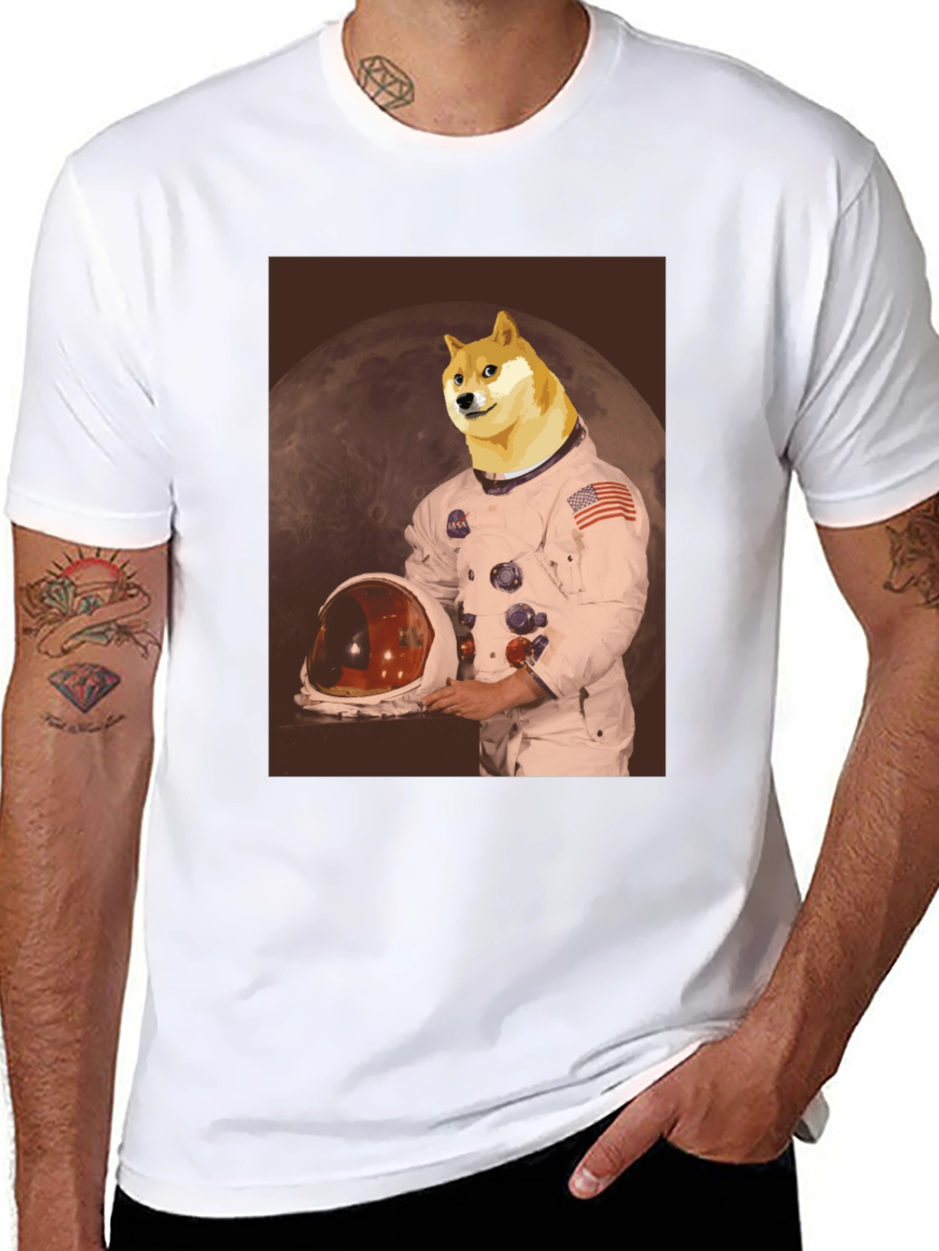 Doge Astronaut T-Shirt - Funny Space Meme Tee