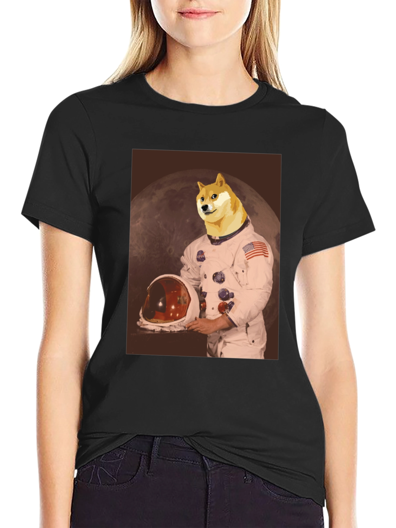 Doge Astronaut T-Shirt - Funny Space Meme Tee