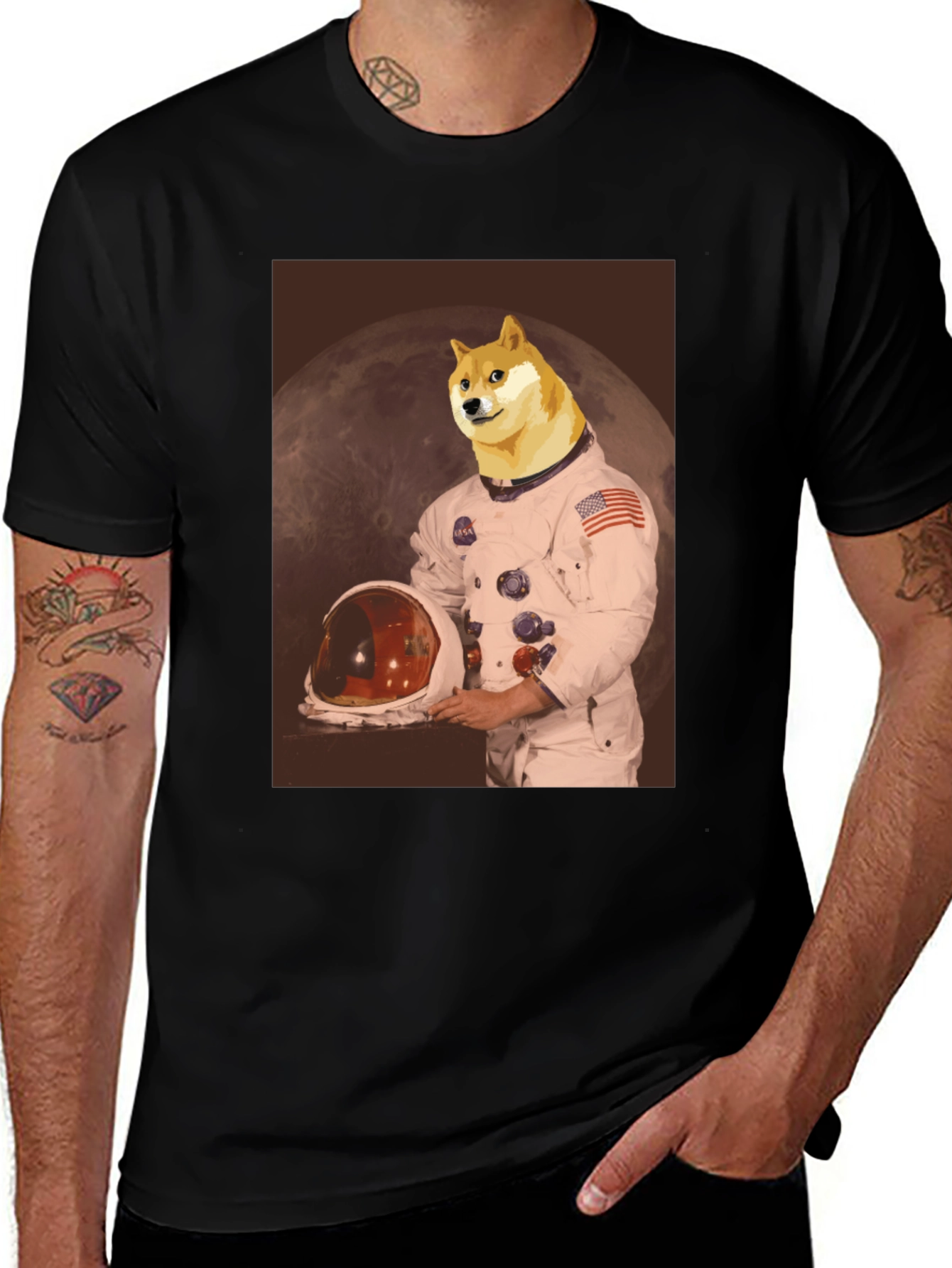 Doge Astronaut T-Shirt - Funny Space Meme Tee