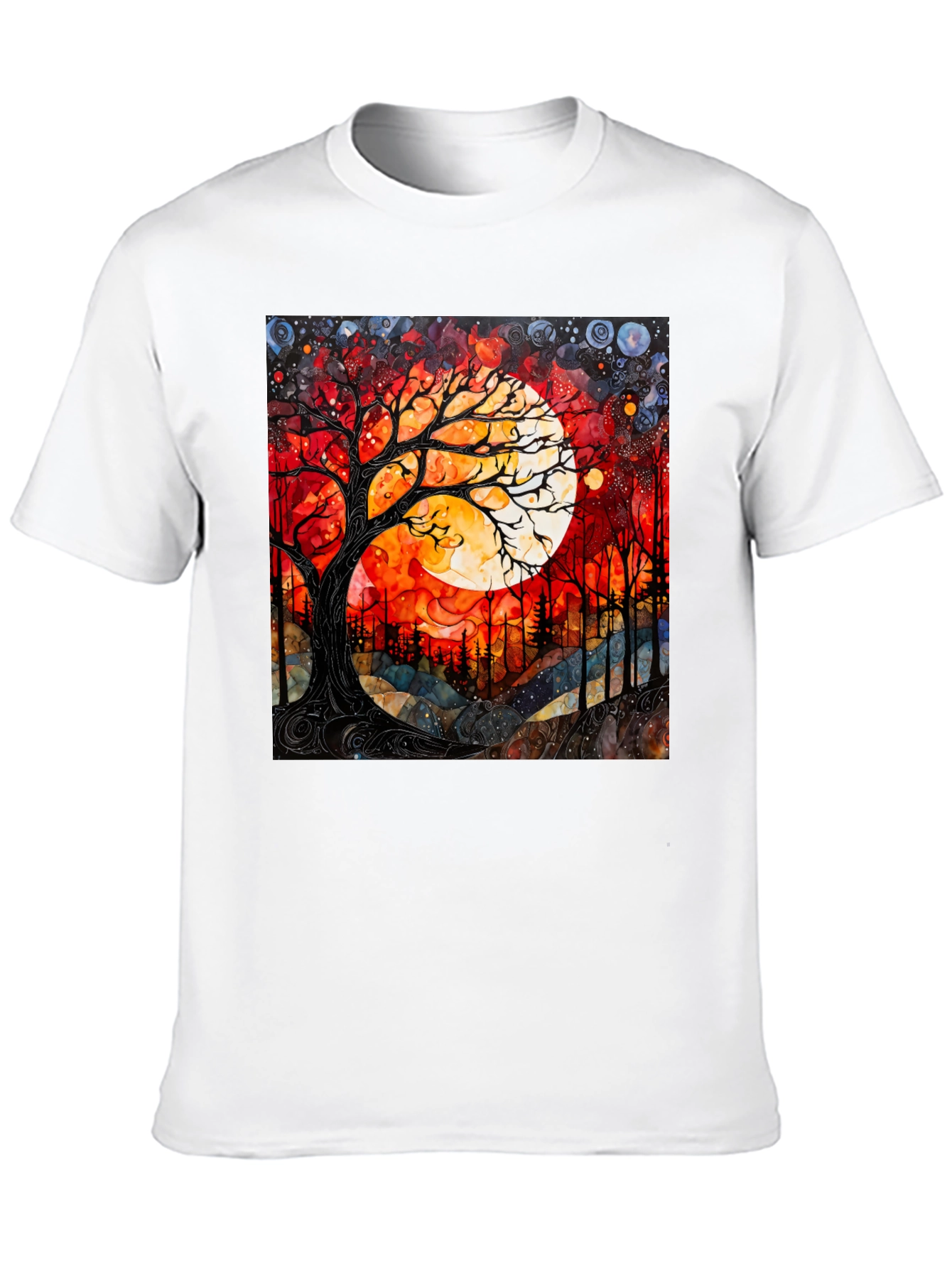 Moonlit Tree Graphic T-Shirt