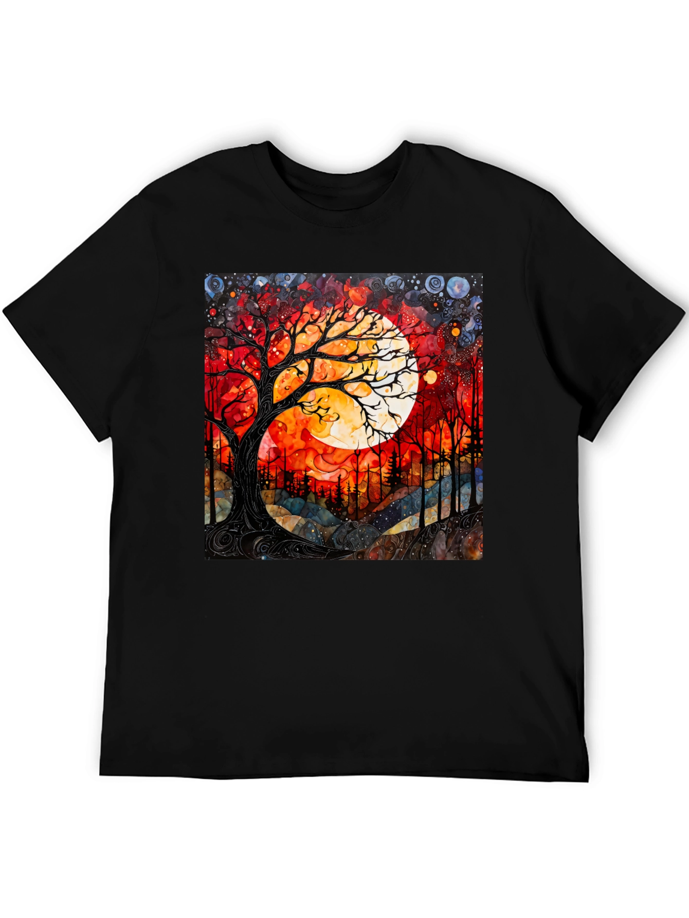 Moonlit Tree Graphic T-Shirt