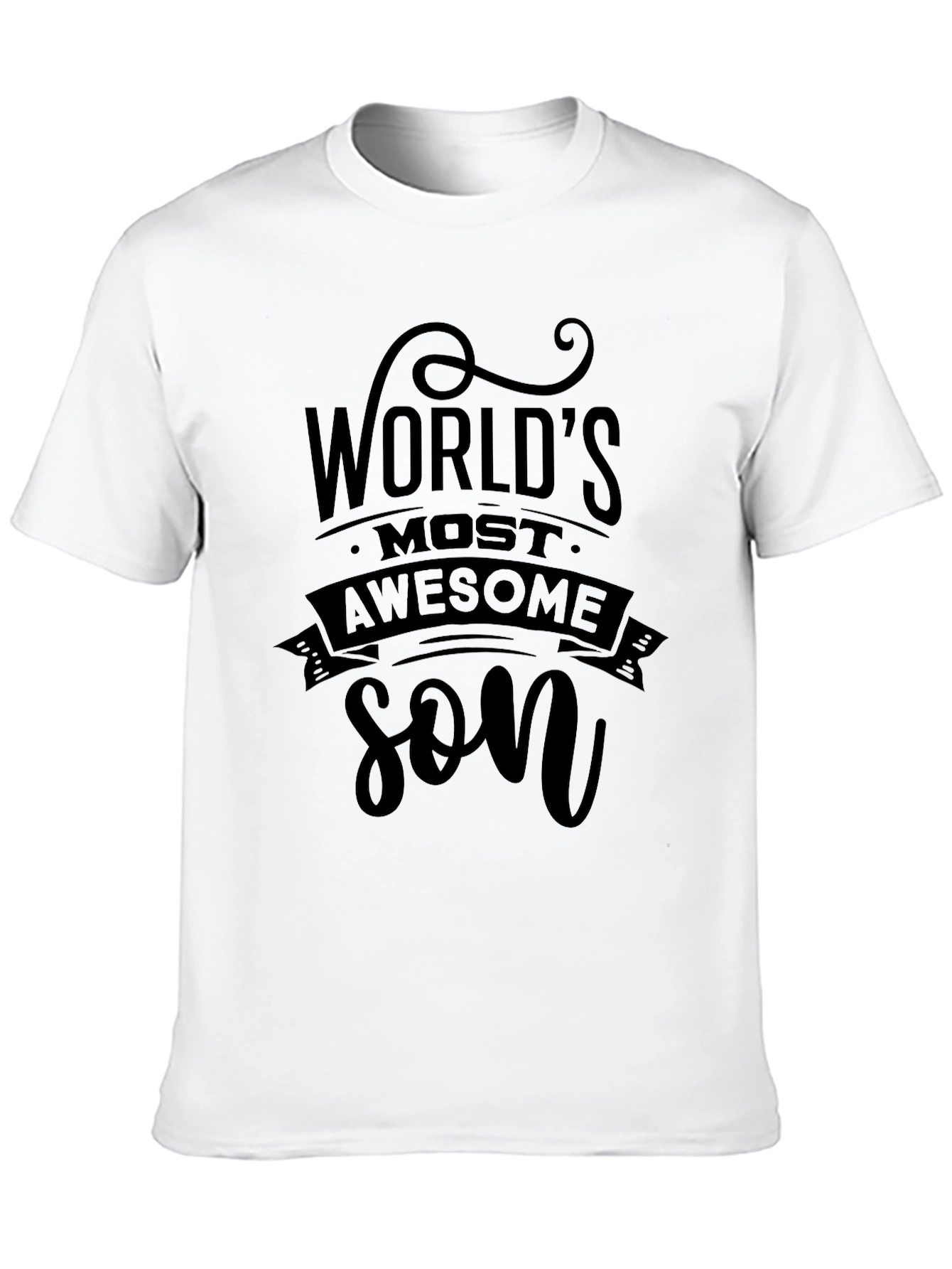 Worlds Most Awesome Son Black T-Shirt