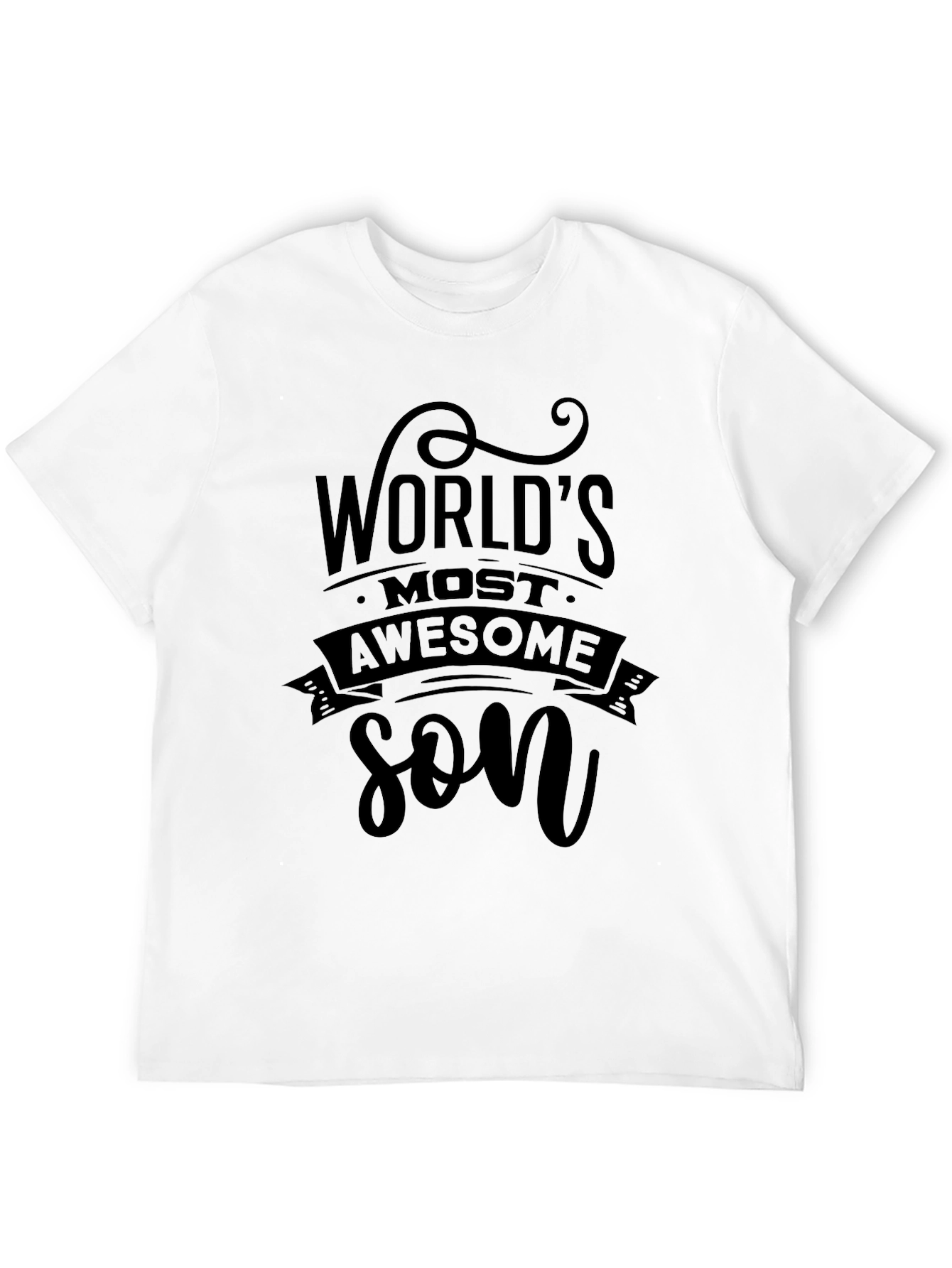 Worlds Most Awesome Son Black T-Shirt