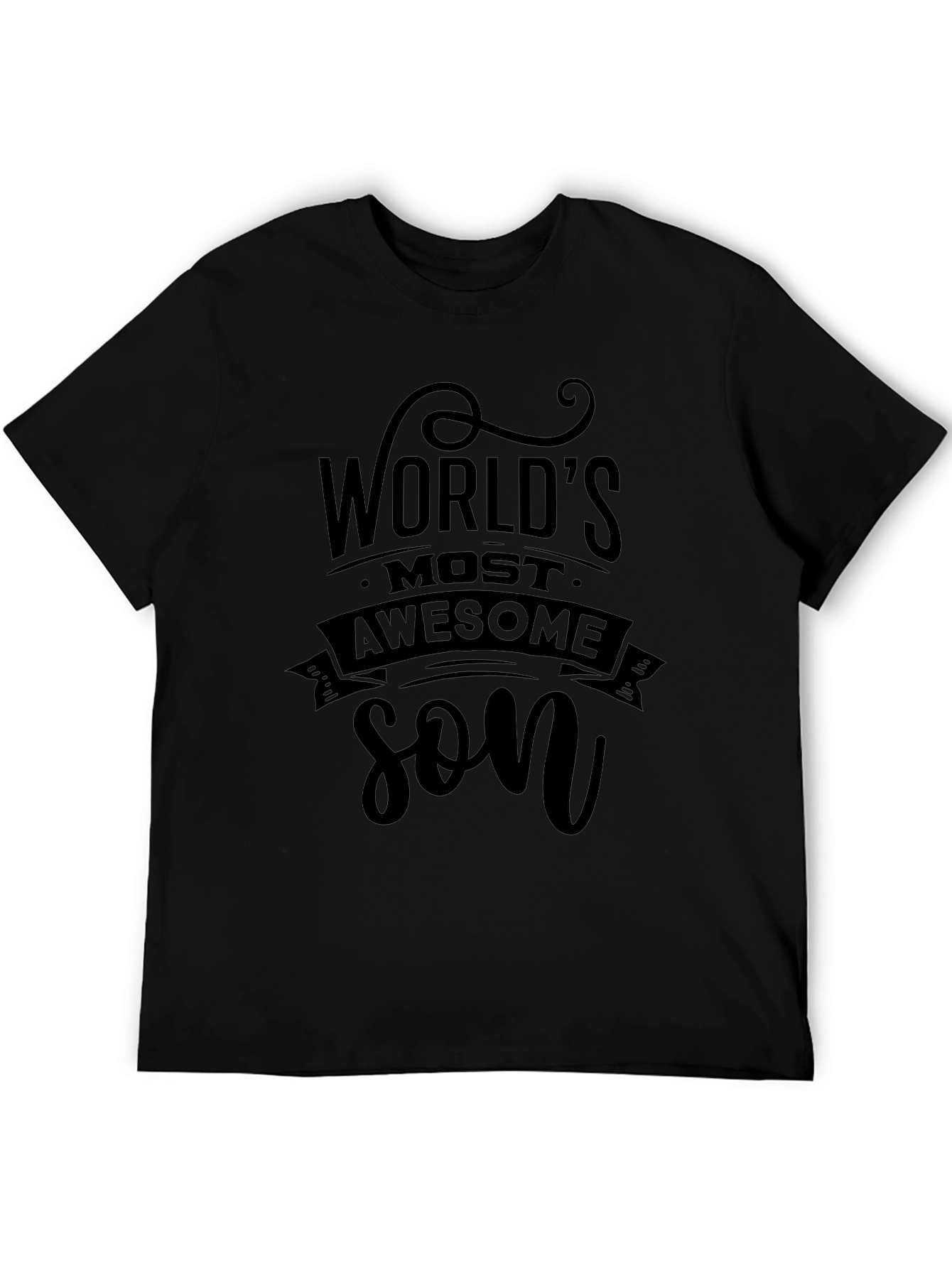Worlds Most Awesome Son Black T-Shirt