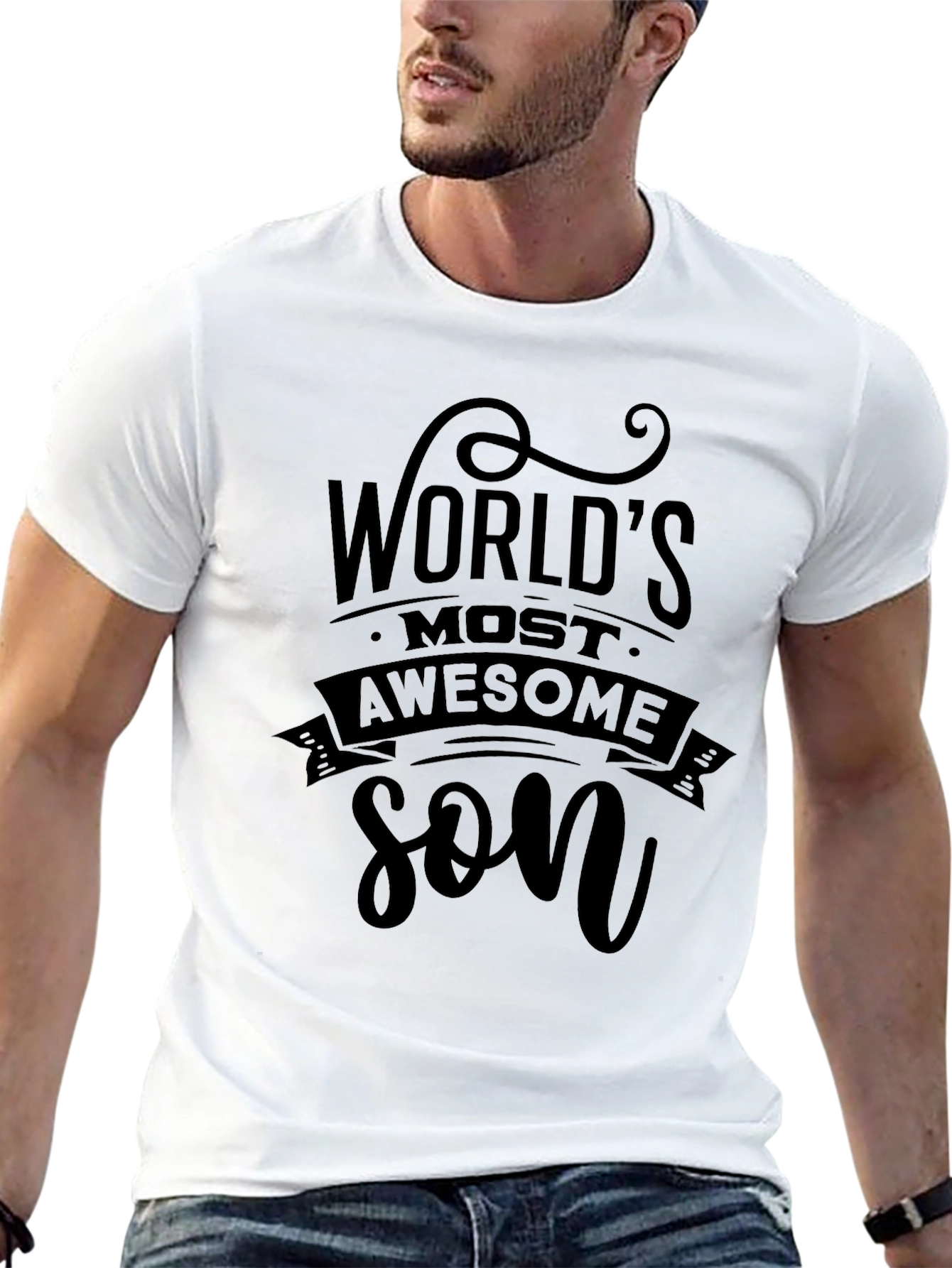 Worlds Most Awesome Son Black T-Shirt
