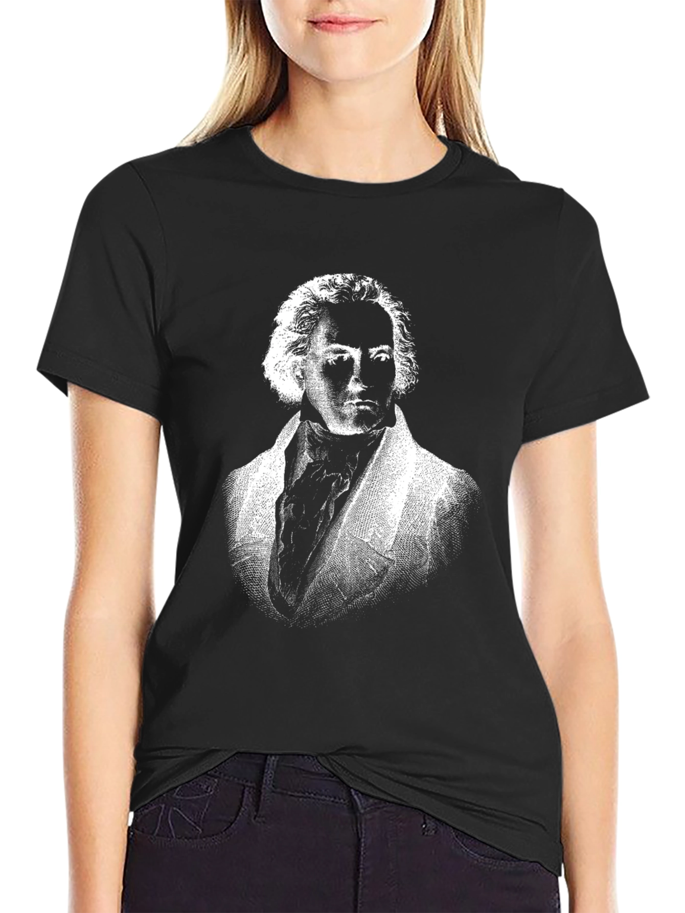 Beethoven Graphic Tee - Classic Composer Portrait T-Shirt