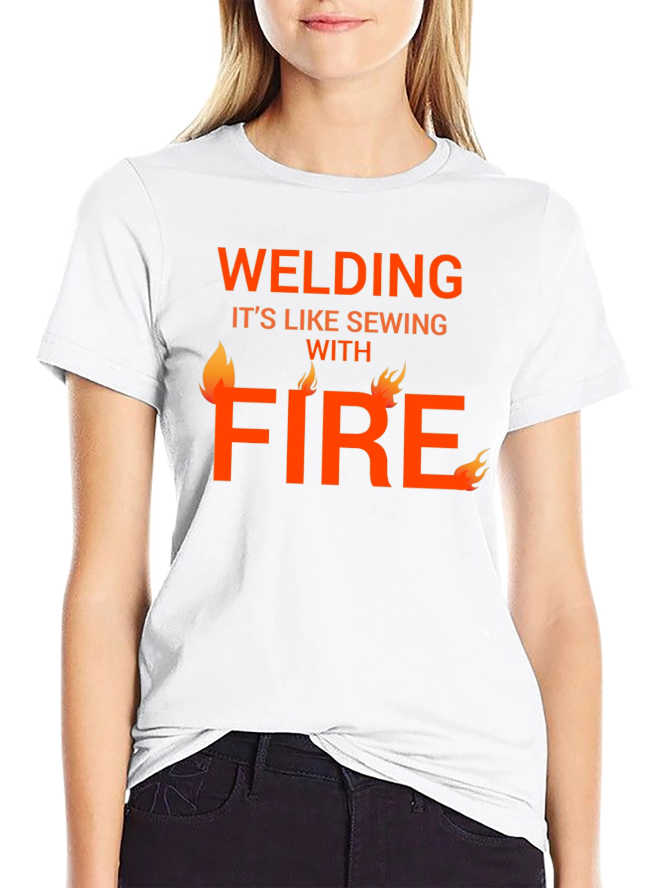 Welding Like Sewing with Fire T-Shirt