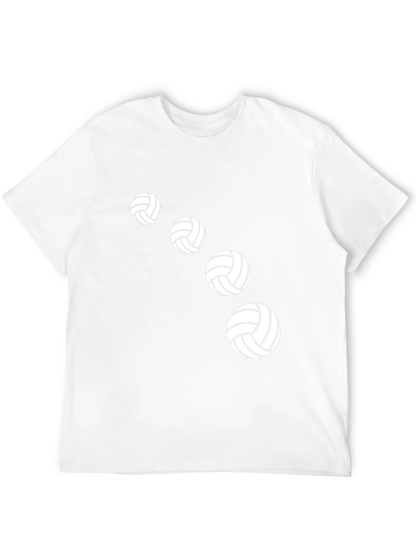 Volleyball Graphic Tee - Black Cotton Shirt