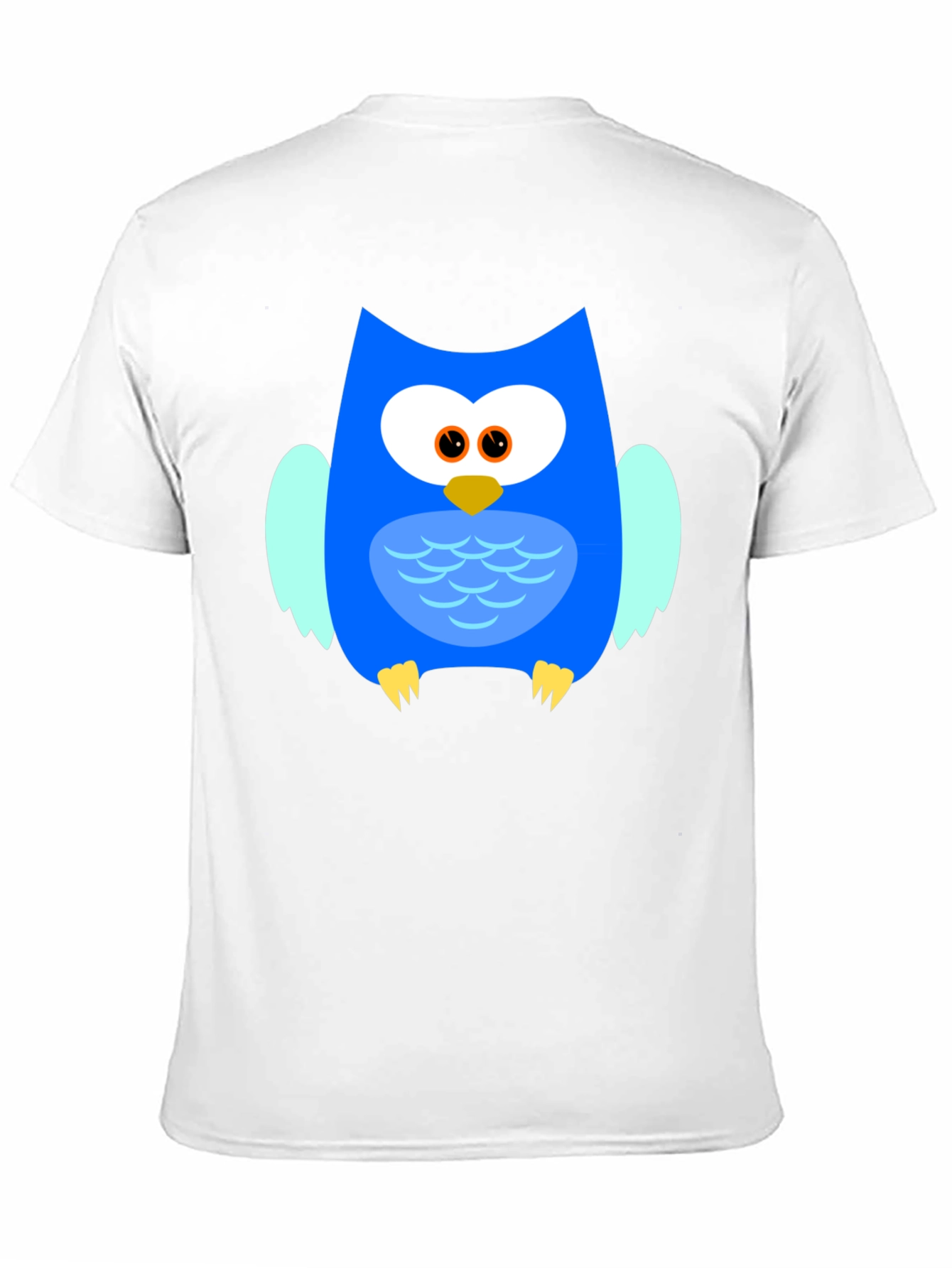 Cute Cartoon Owl Graphic Tee - Black