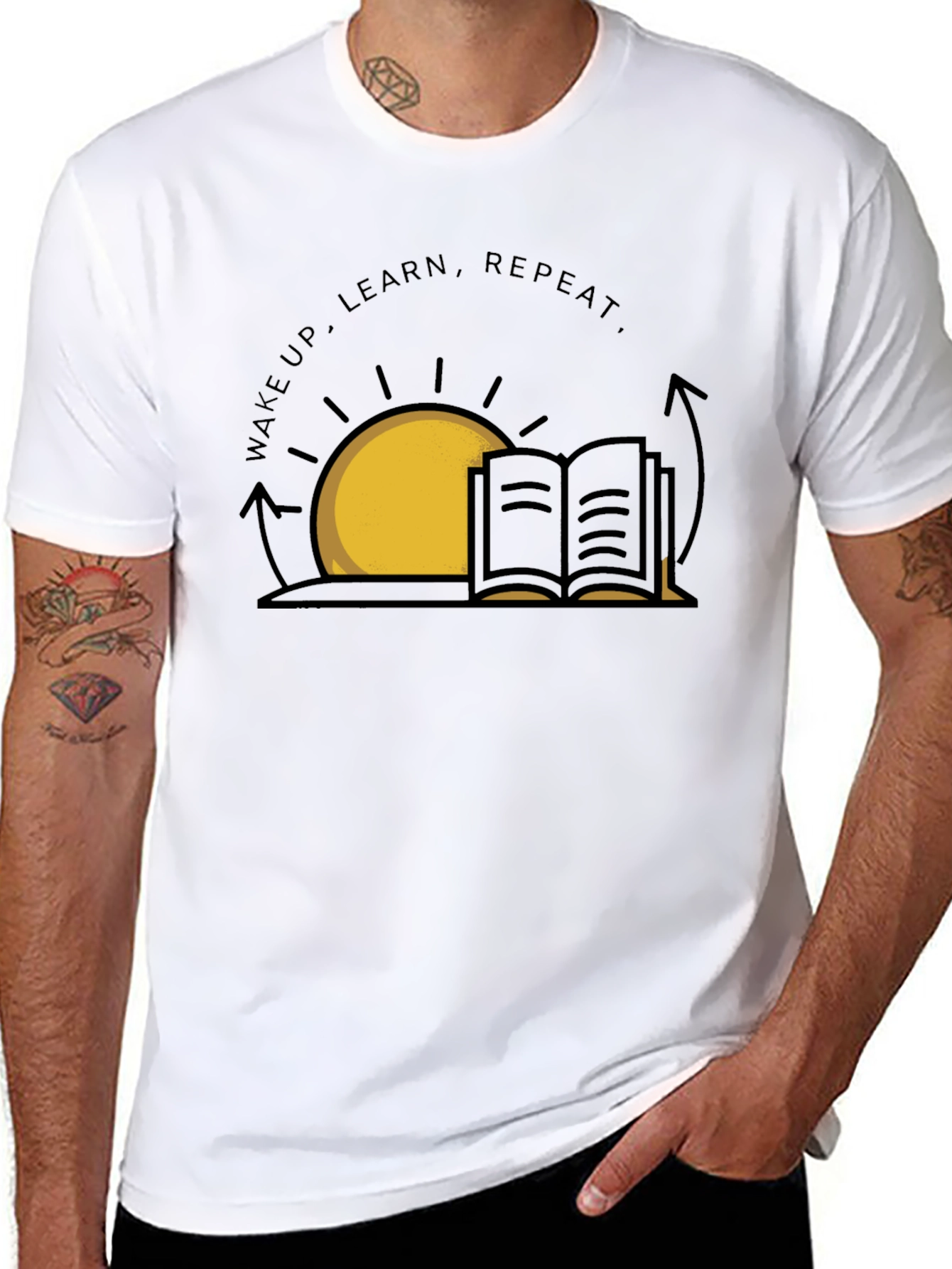 Wake Up Learn Repeat Graphic Tee