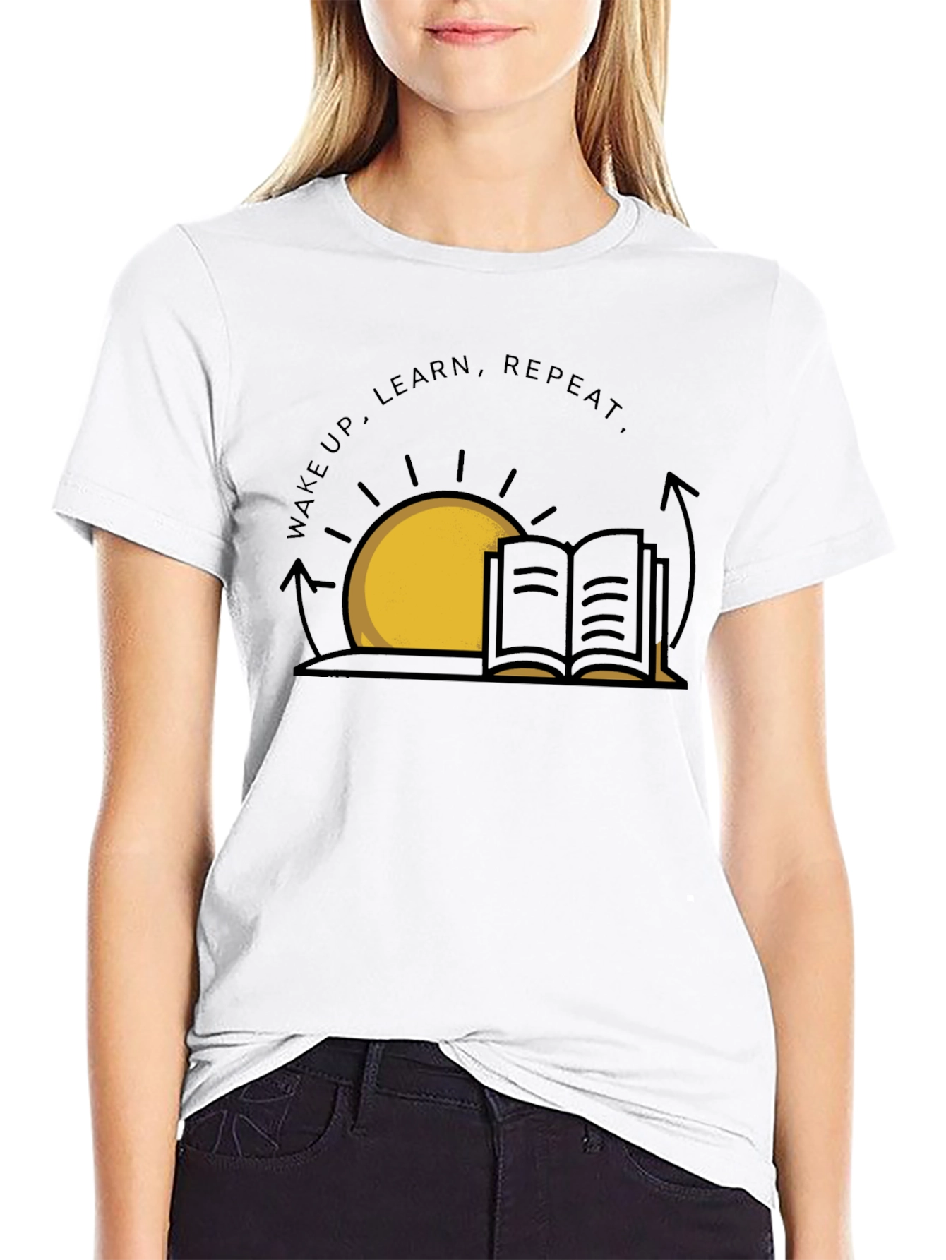 Wake Up Learn Repeat Graphic Tee