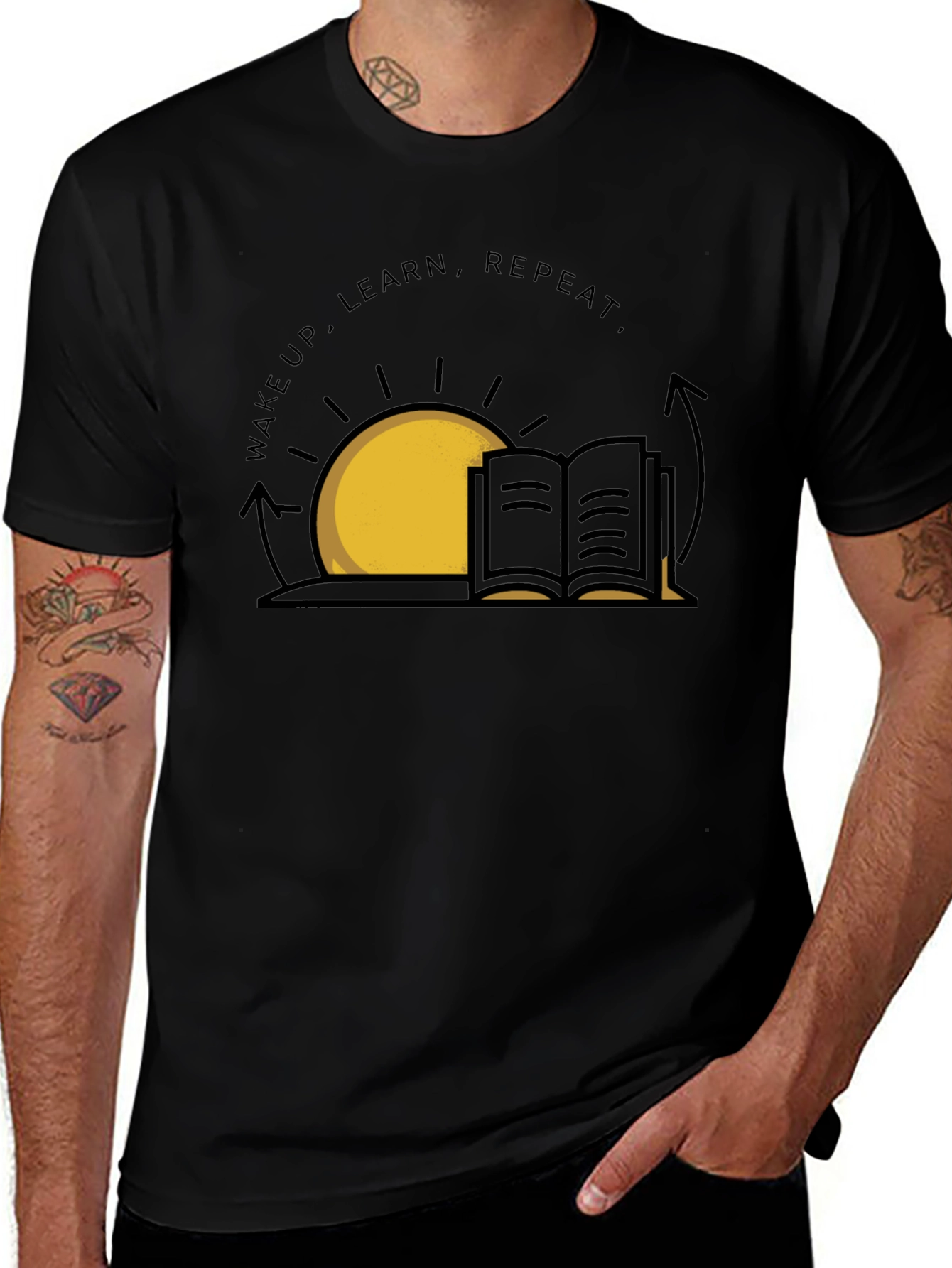 Wake Up Learn Repeat Graphic Tee