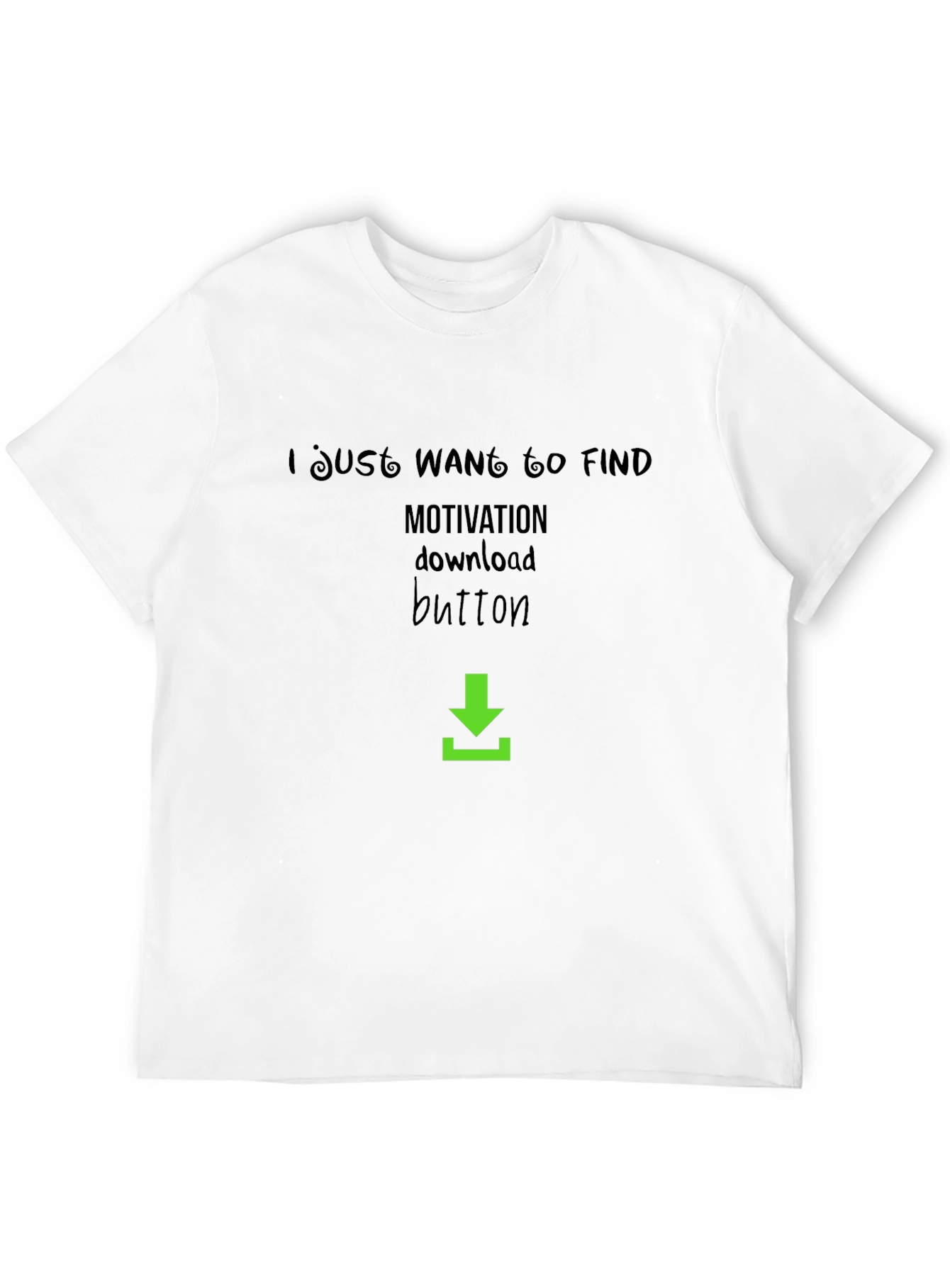 Motivation Download Button Graphic Tee