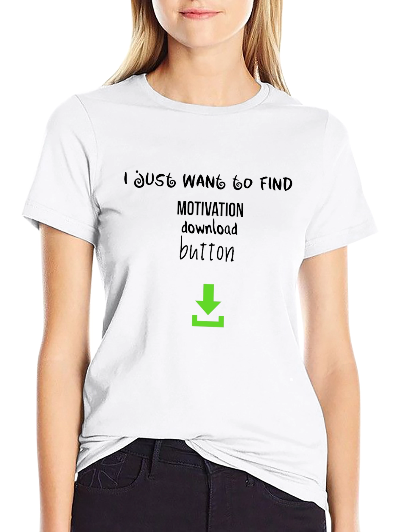 Motivation Download Button Graphic Tee