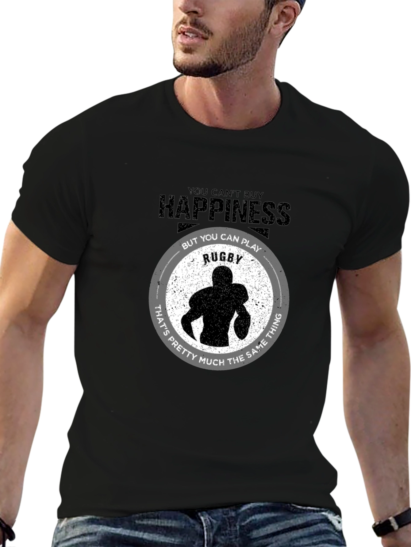 Happiness Rugby Graphic Tee