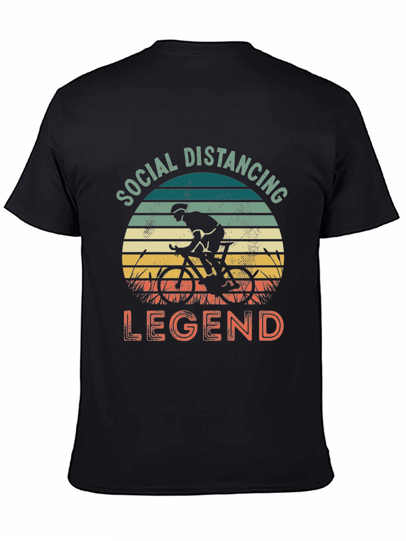Social Distancing Legend Cyclist Graphic T-Shirt