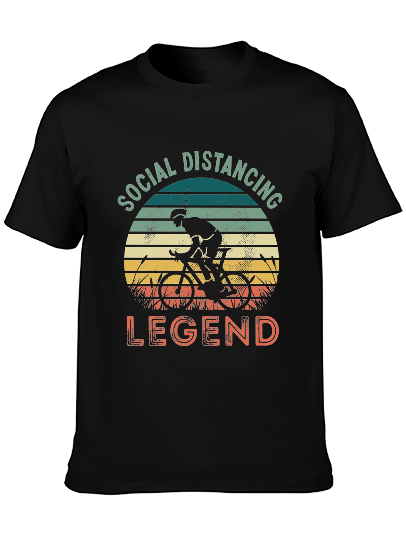 Social Distancing Legend Cyclist Graphic T-Shirt