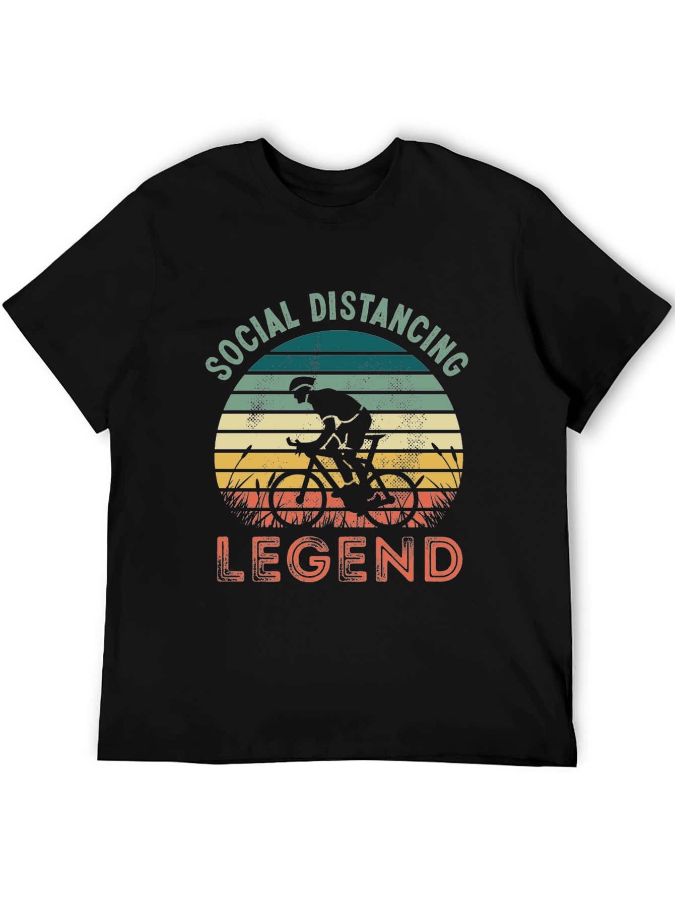 Social Distancing Legend Cyclist Graphic T-Shirt
