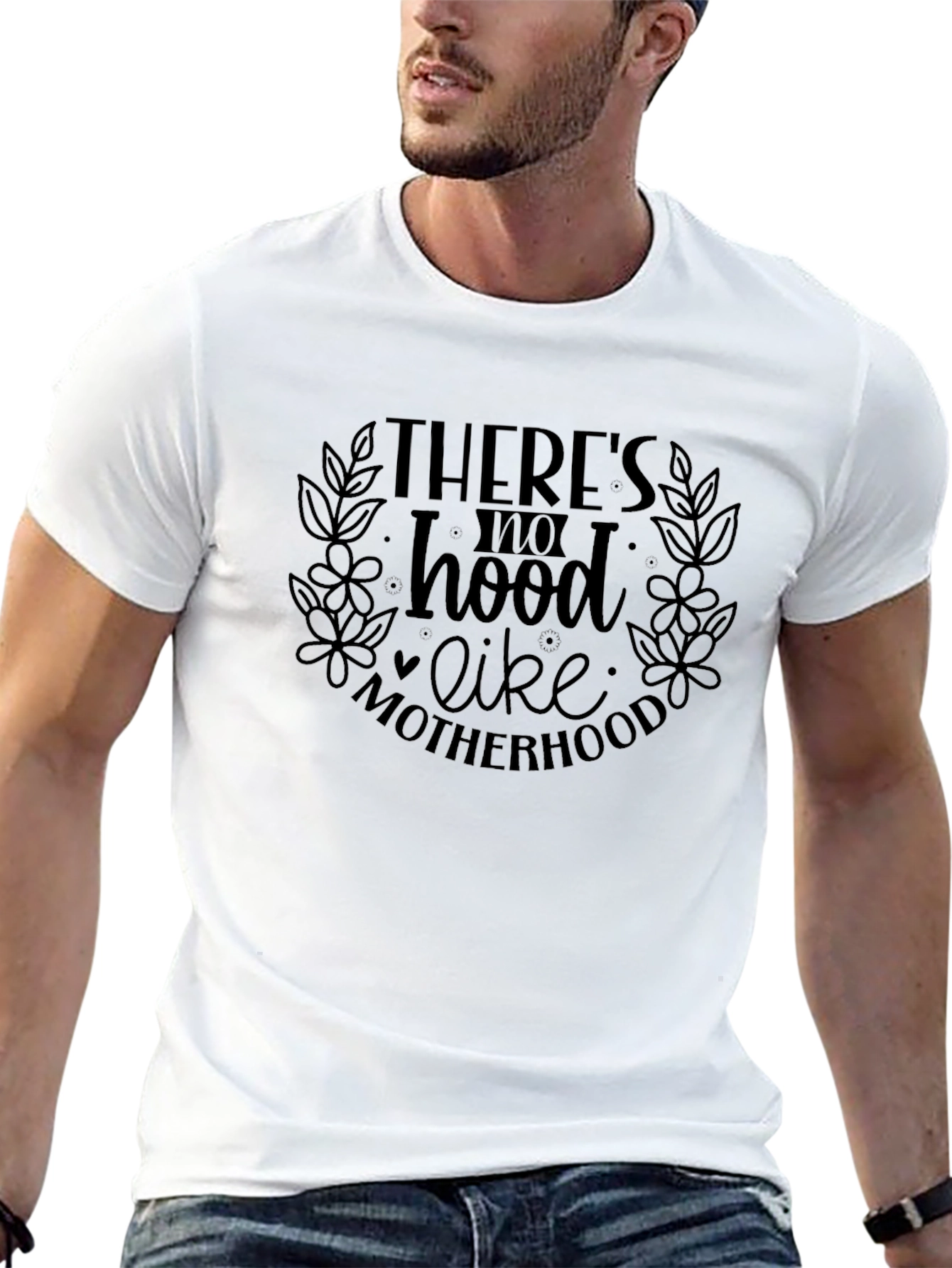 Theres No Hood Like Motherhood Black T-Shirt