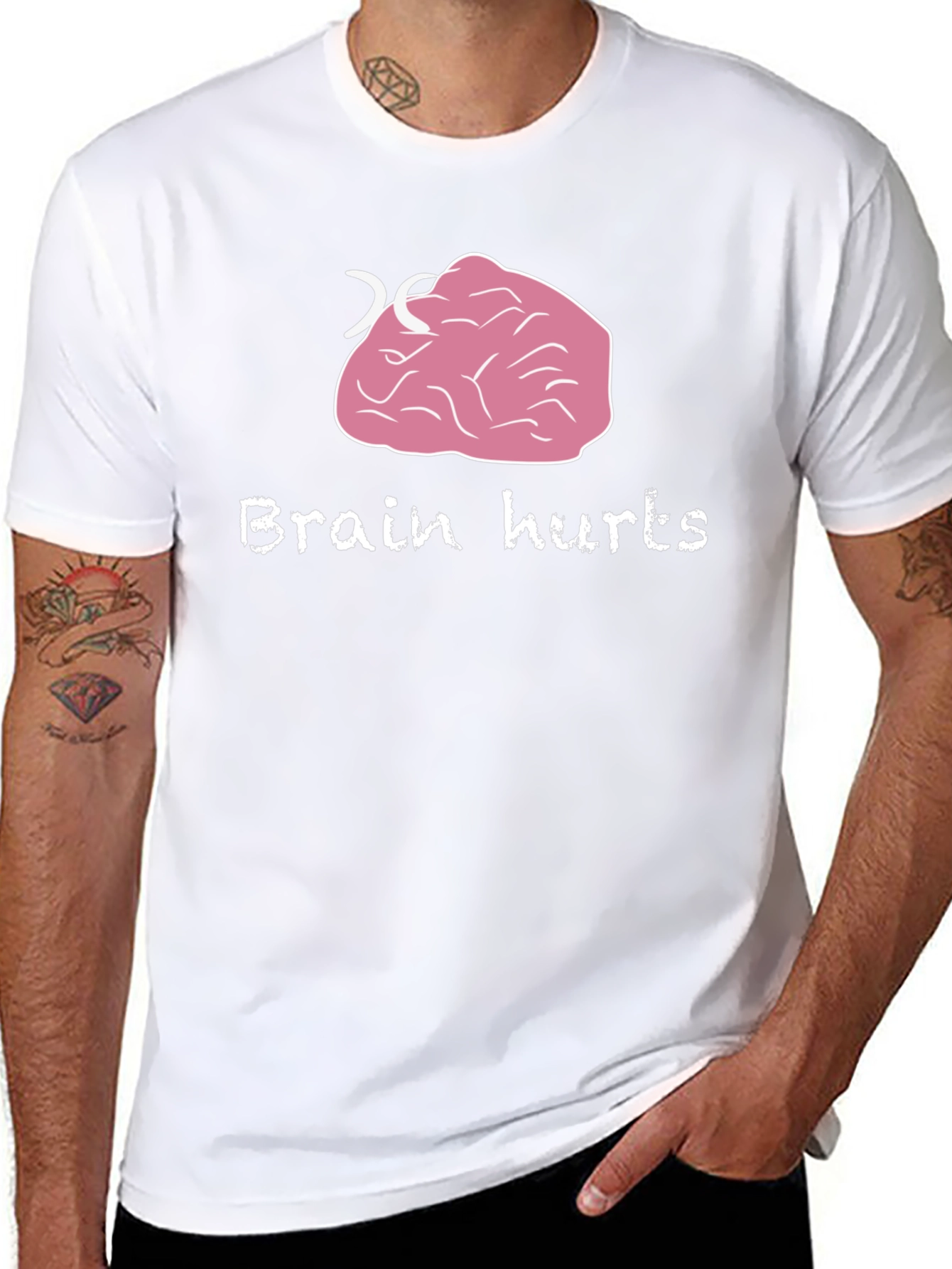 Brain Hurts T-Shirt - Funny Graphic Tee