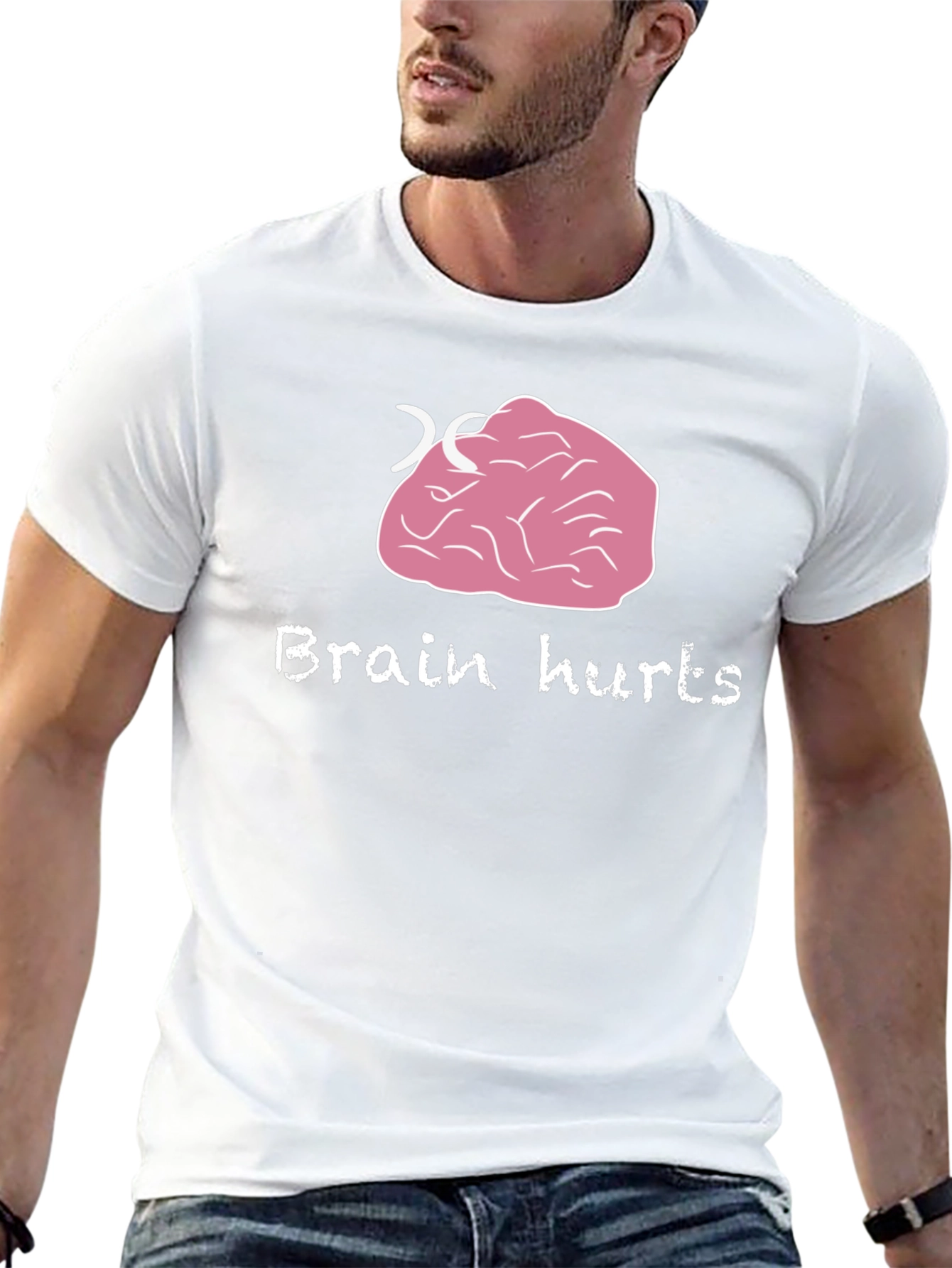 Brain Hurts T-Shirt - Funny Graphic Tee
