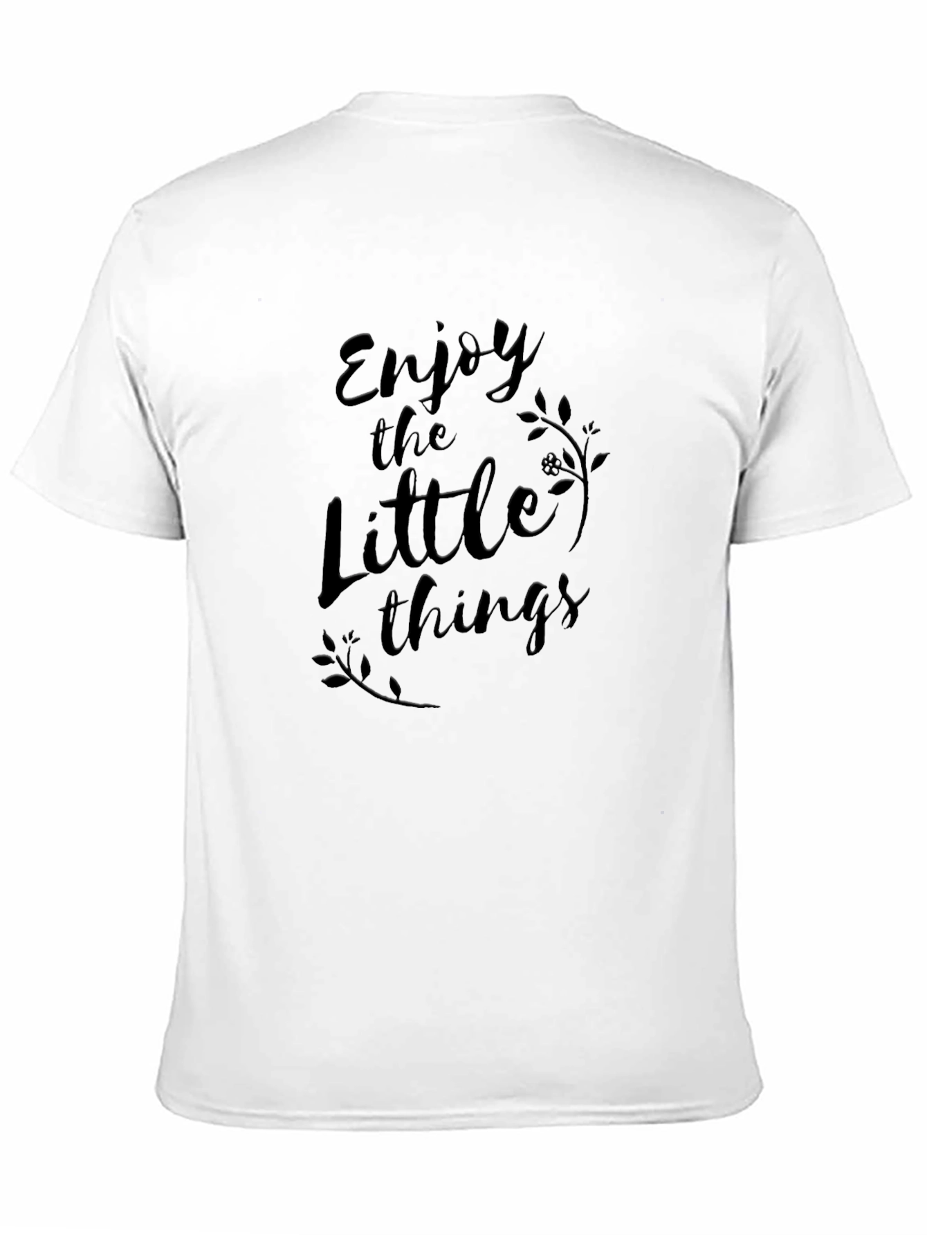 Enjoy the Little Things Black Graphic T-Shirt