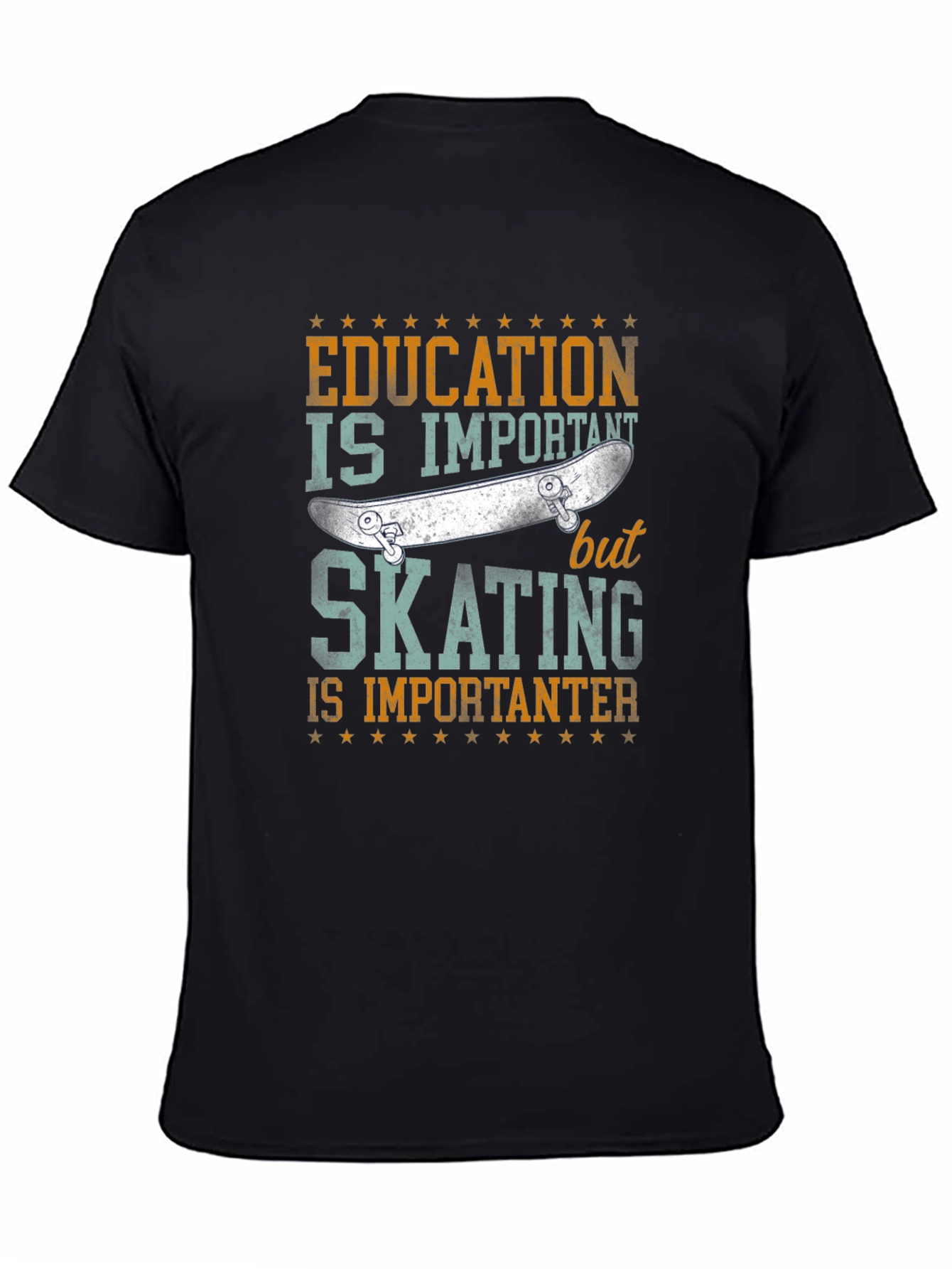 Education vs. Skateboarding Graphic T-Shirt