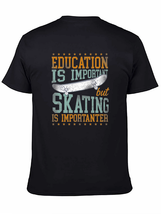 Education vs. Skateboarding Graphic T-Shirt