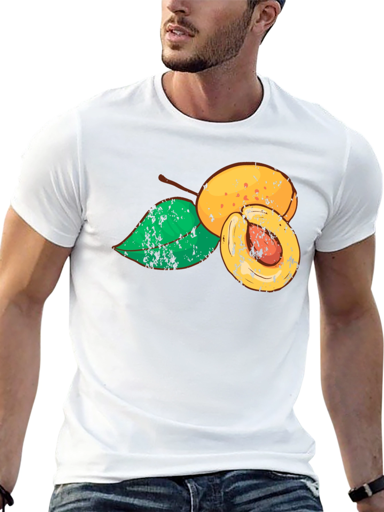 Apricot Graphic Black T-Shirt