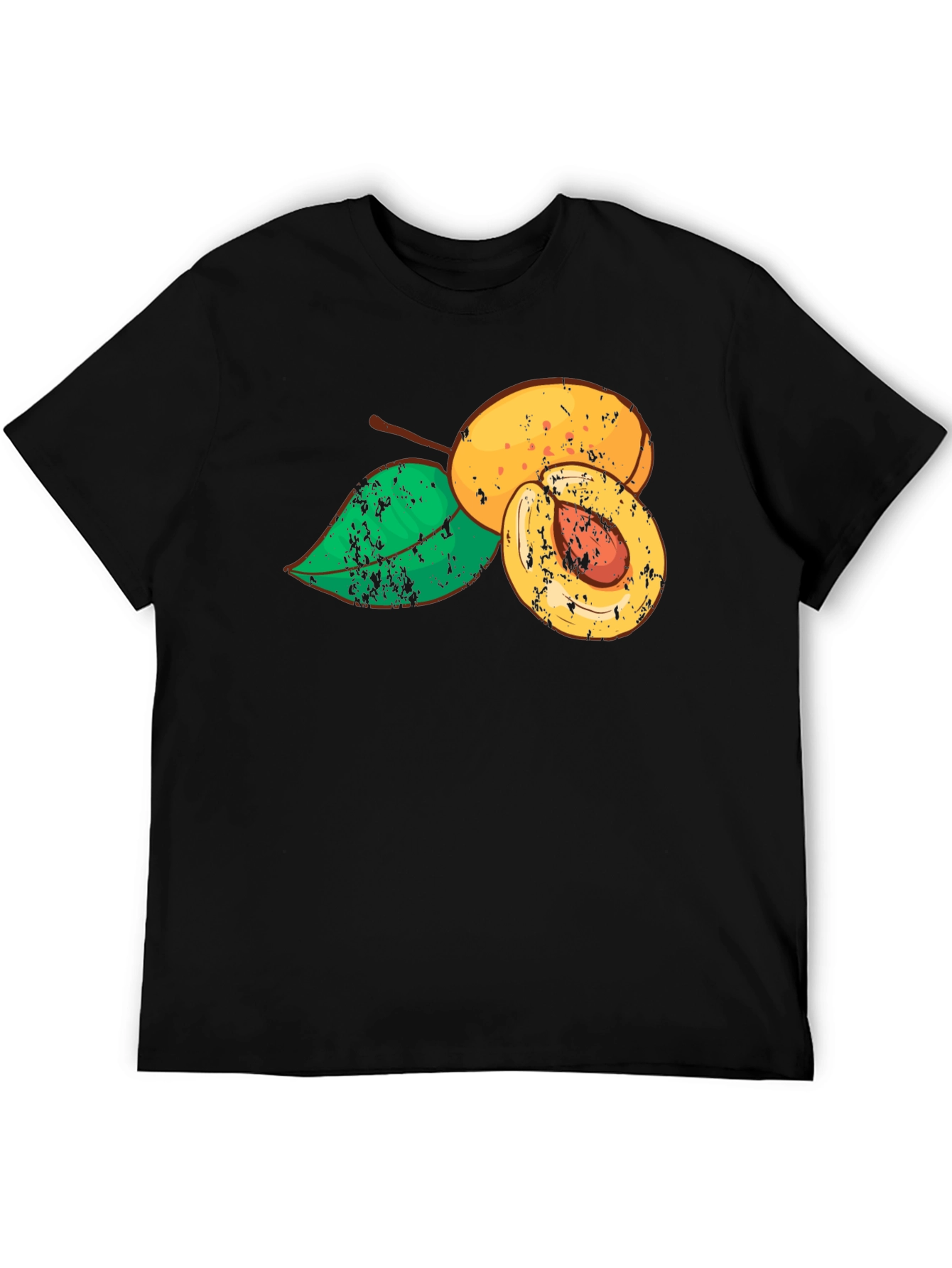 Apricot Graphic Black T-Shirt