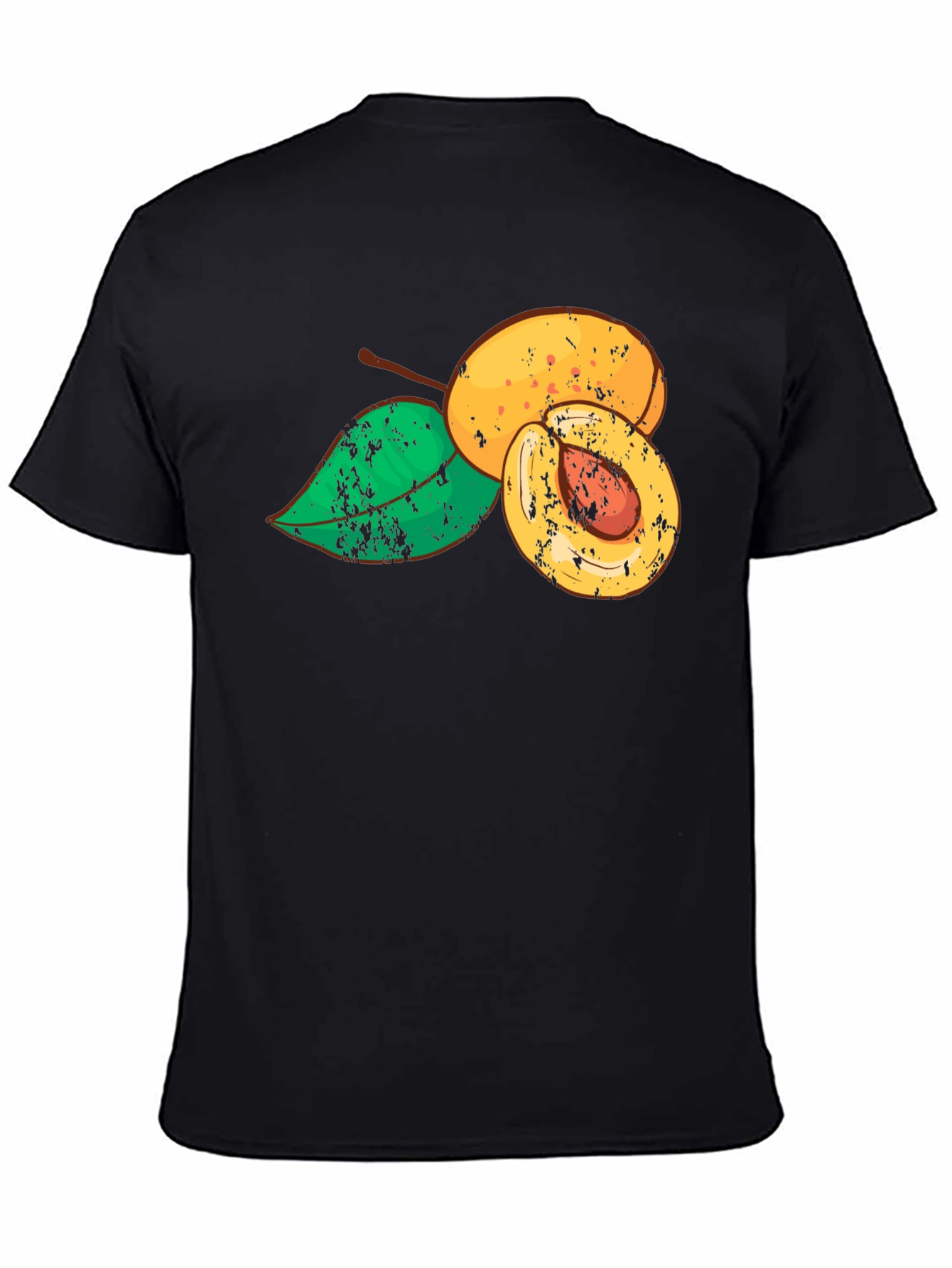 Apricot Graphic Black T-Shirt