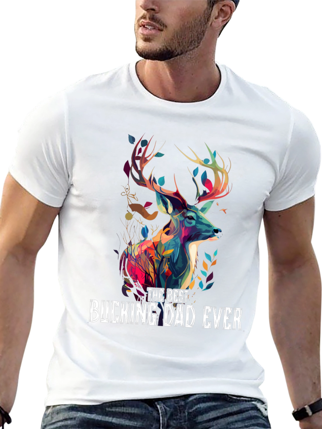 Best Bucking Dad Ever T-Shirt - Deer Graphic Tee