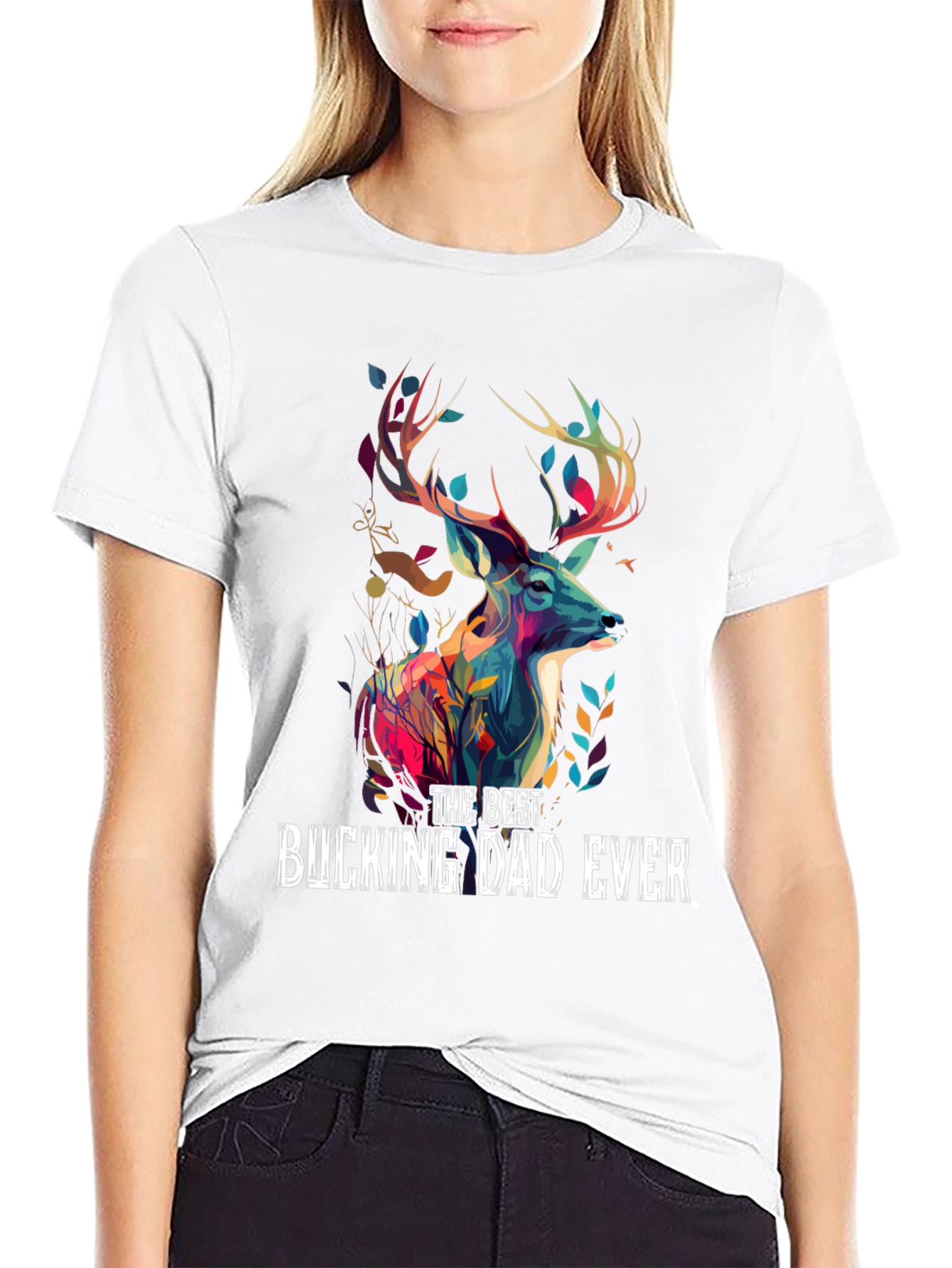 Best Bucking Dad Ever T-Shirt - Deer Graphic Tee