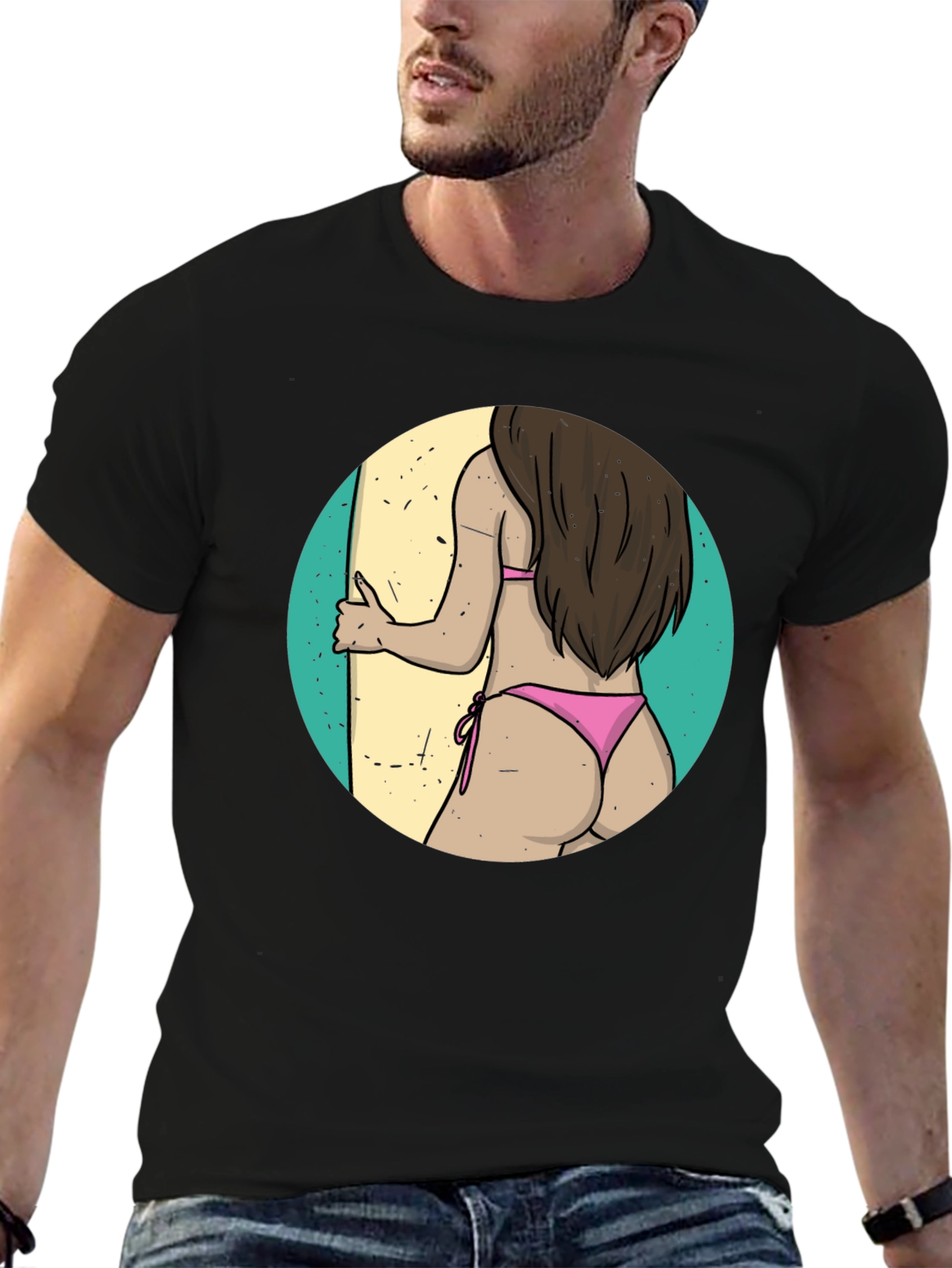 Surfs Up Graphic Tee - Black T-Shirt