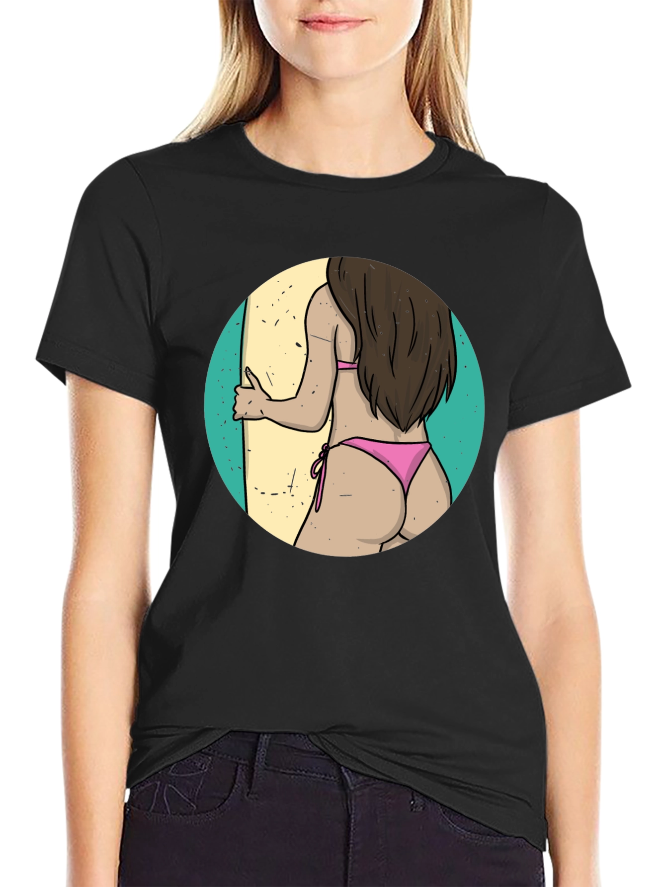 Surfs Up Graphic Tee - Black T-Shirt