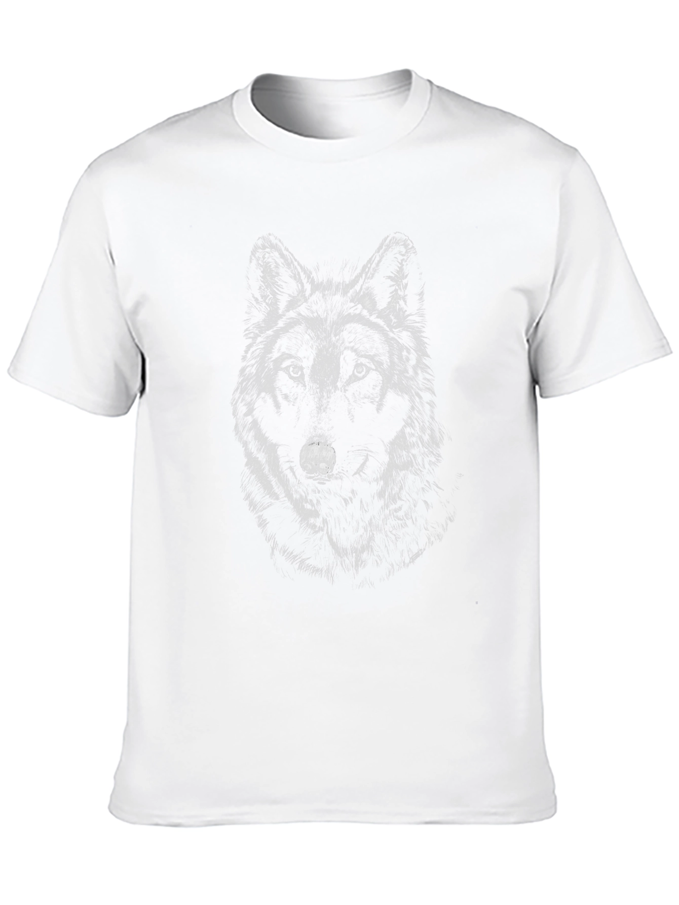 Black Wolf Graphic Print T-Shirt - Mens