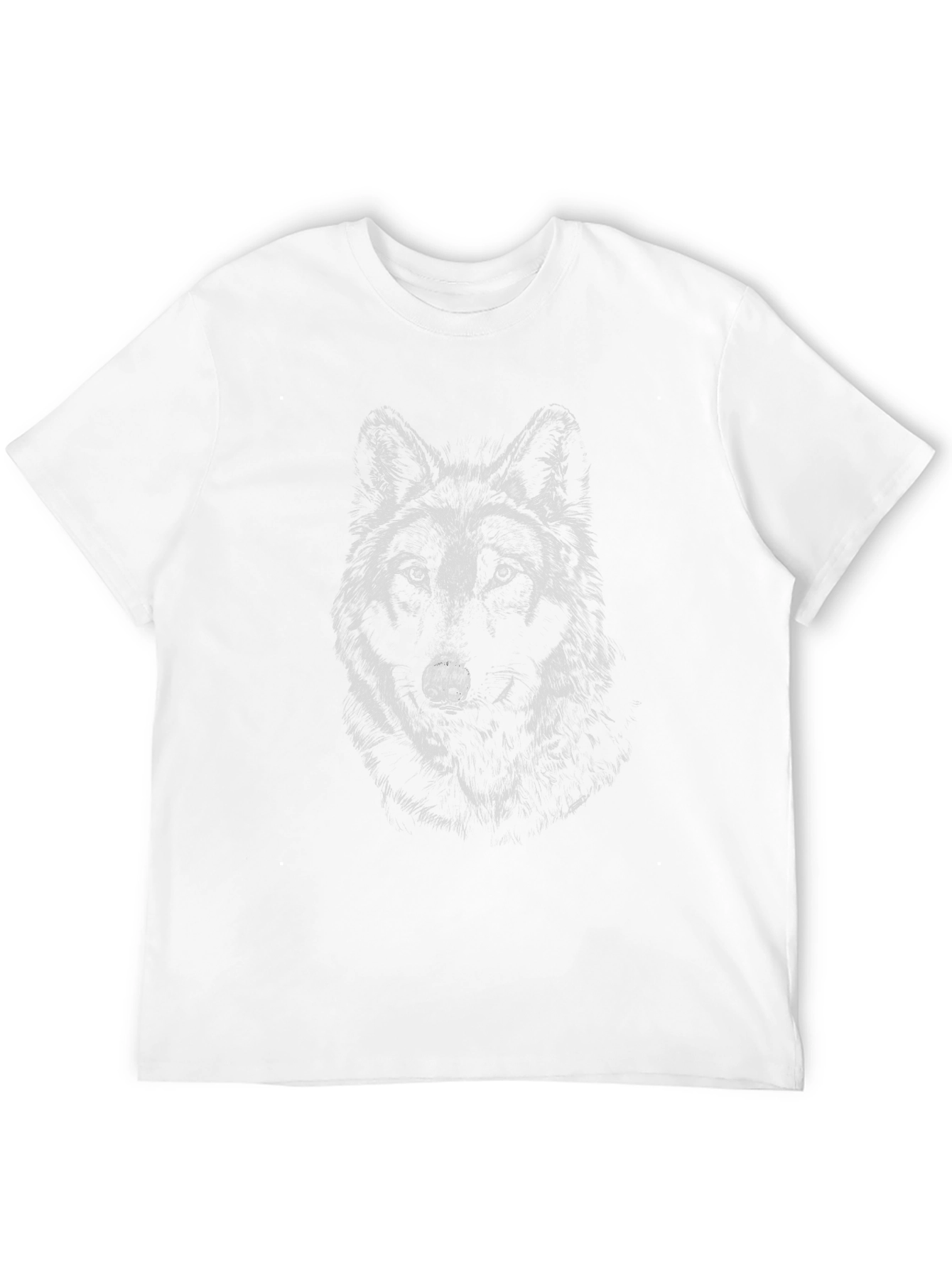 Black Wolf Graphic Print T-Shirt - Mens