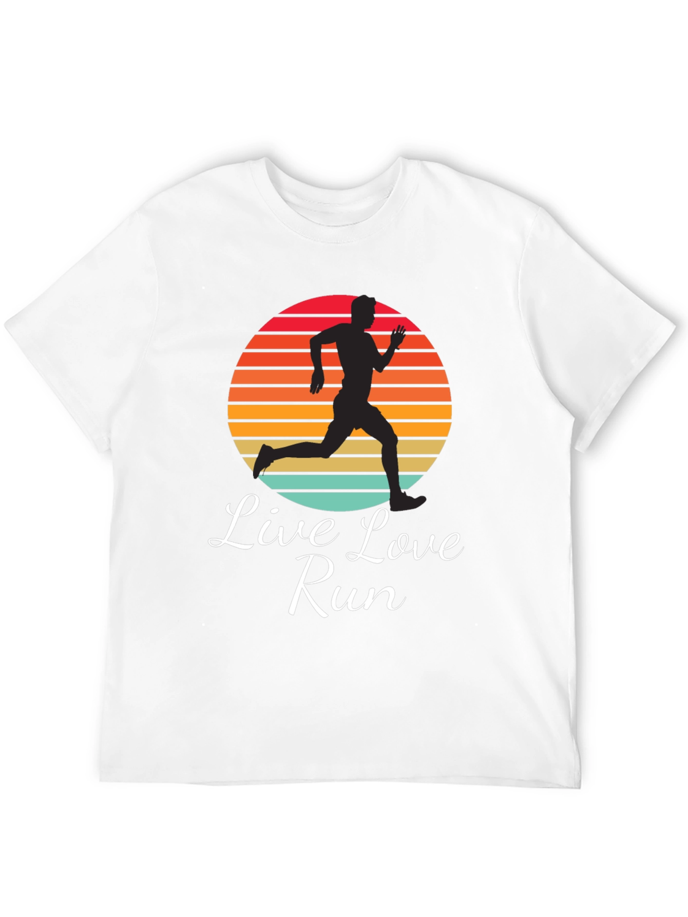 Live Love Run Graphic Tee - Retro Runner T-Shirt