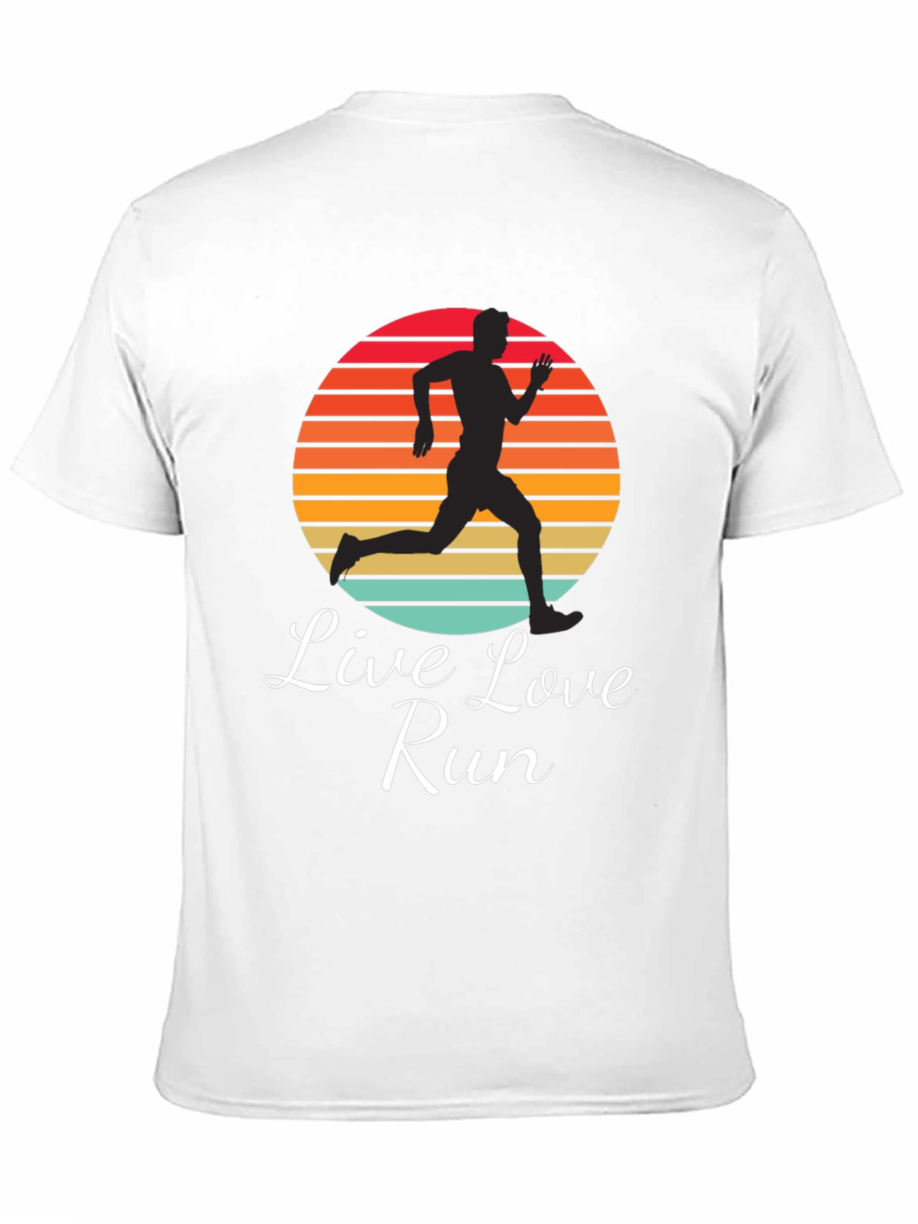 Live Love Run Graphic Tee - Retro Runner T-Shirt